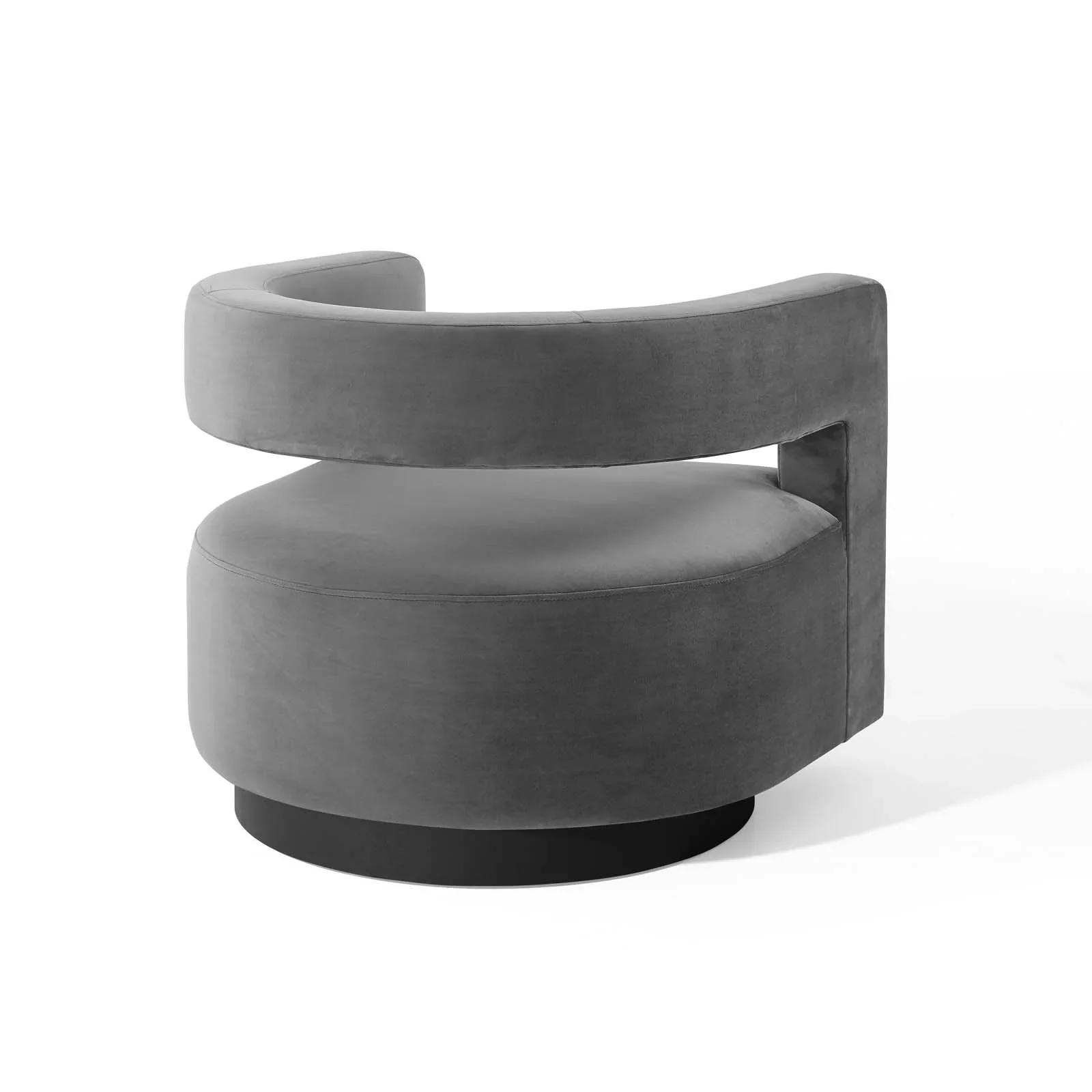 Spin Cutaway Performance Velvet Swivel Armchair - Image 4