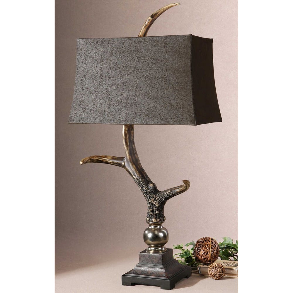 Stag Horn Table Lamp, Dark - Image 3