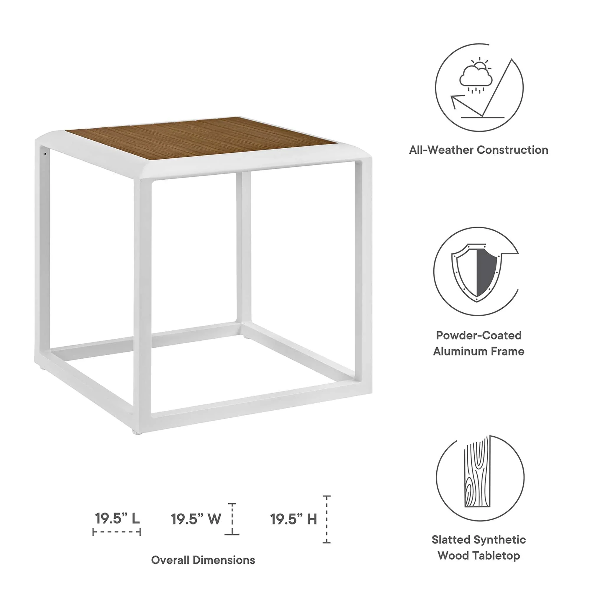 Stance 3 Piece Outdoor Patio Aluminum Set - Image 18