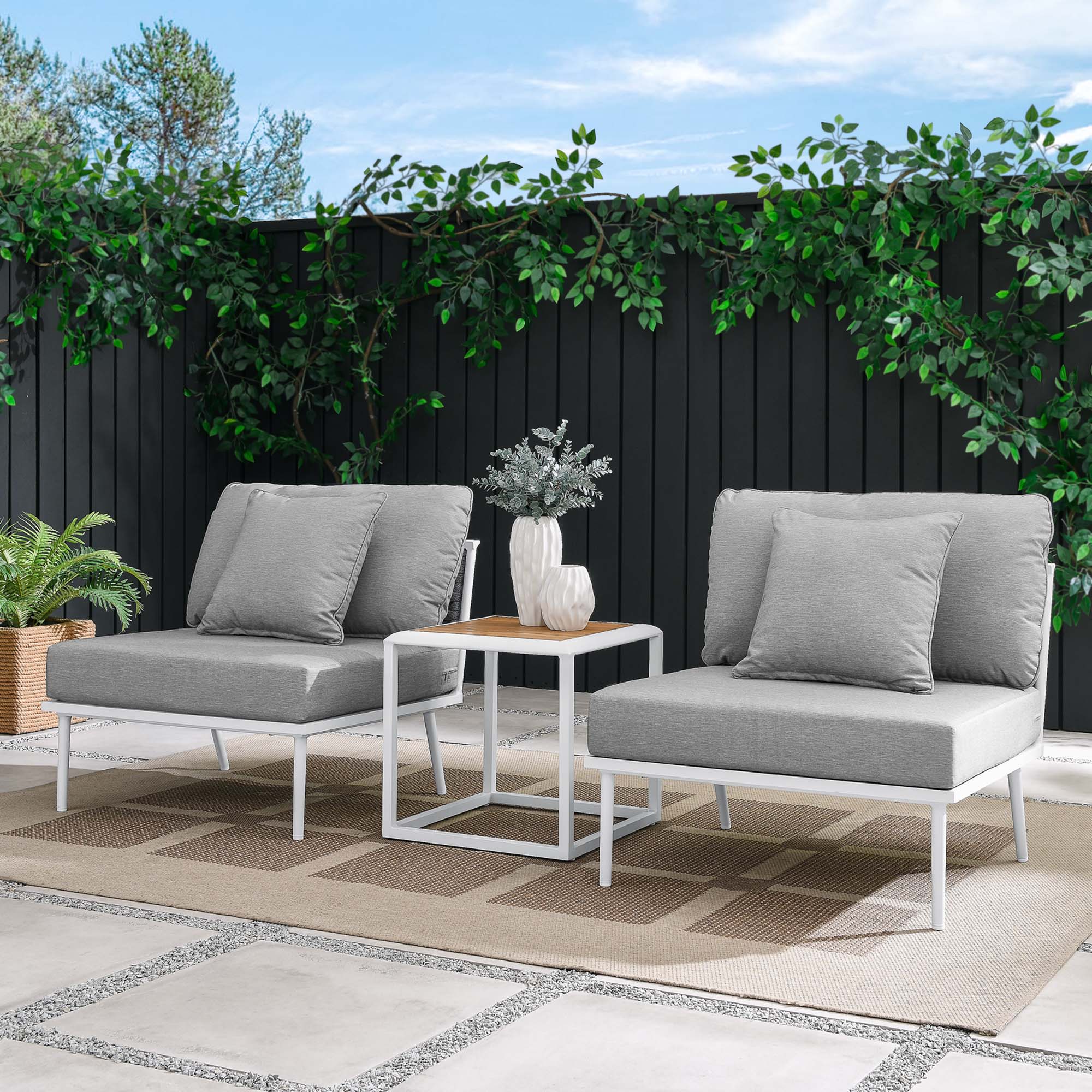 Stance 3 Piece Outdoor Patio Aluminum Set - Image 2