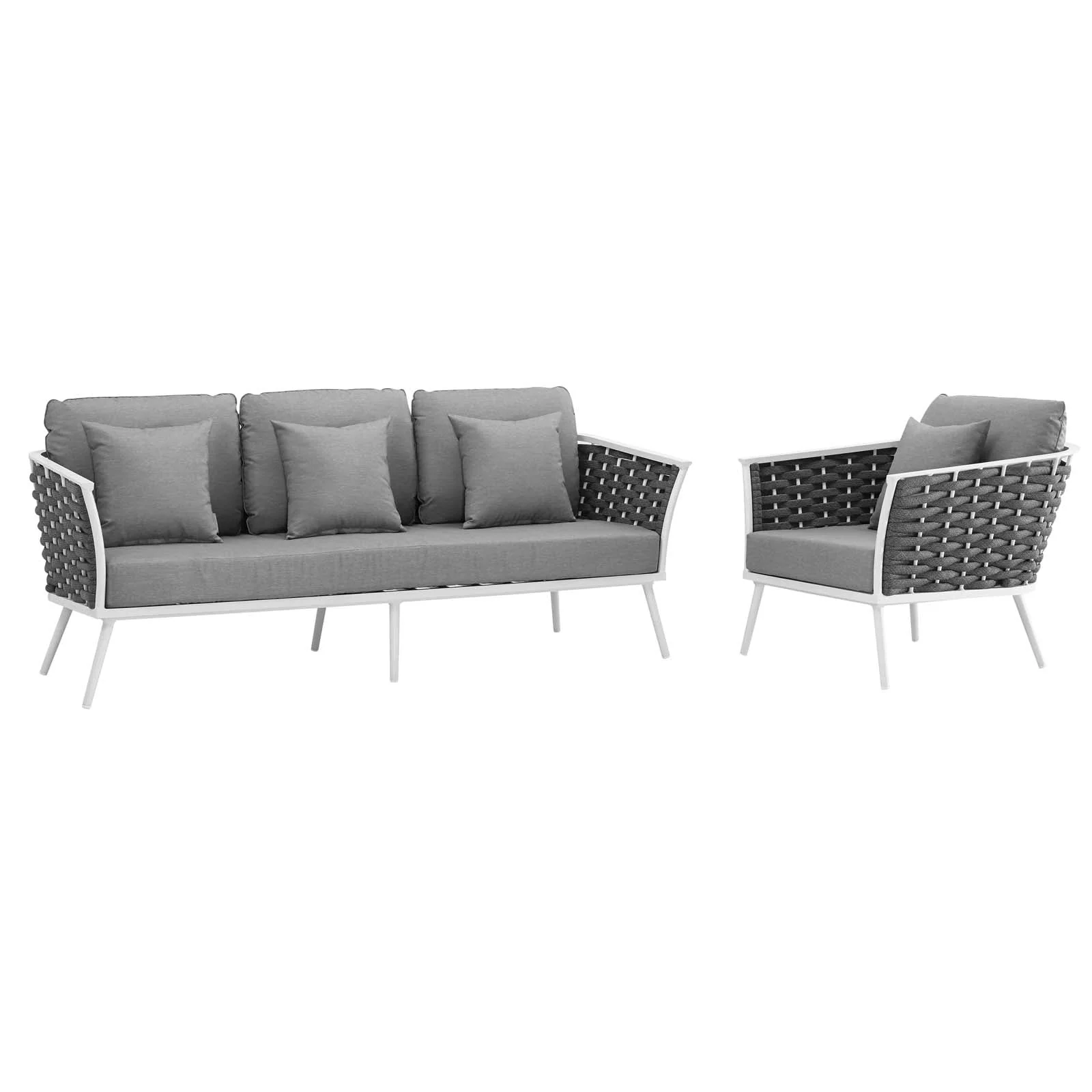 Stance 6 Piece Outdoor Patio Aluminum Sectional Sofa - Image 13