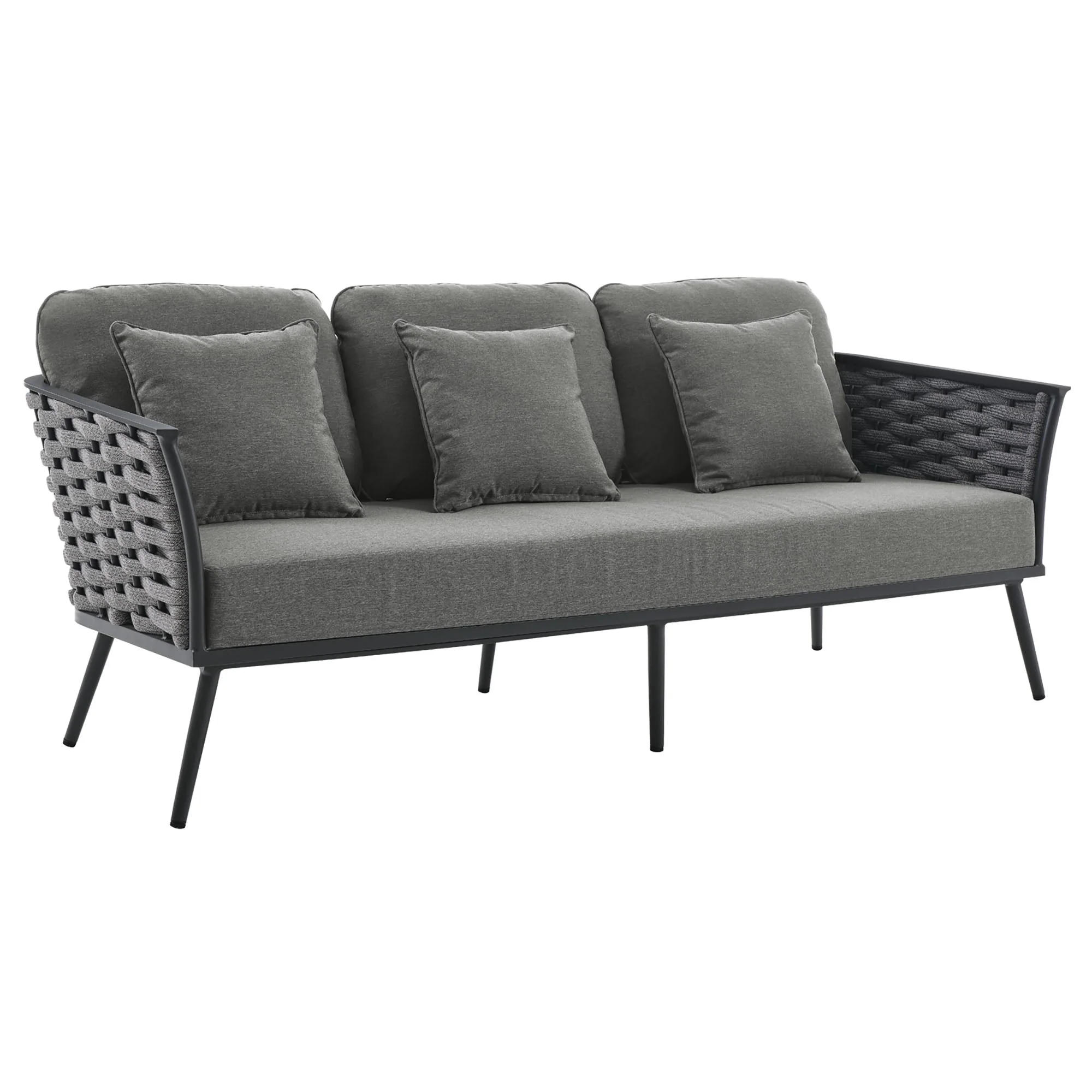 Stance 6 Piece Outdoor Patio Aluminum Sectional Sofa - Image 33
