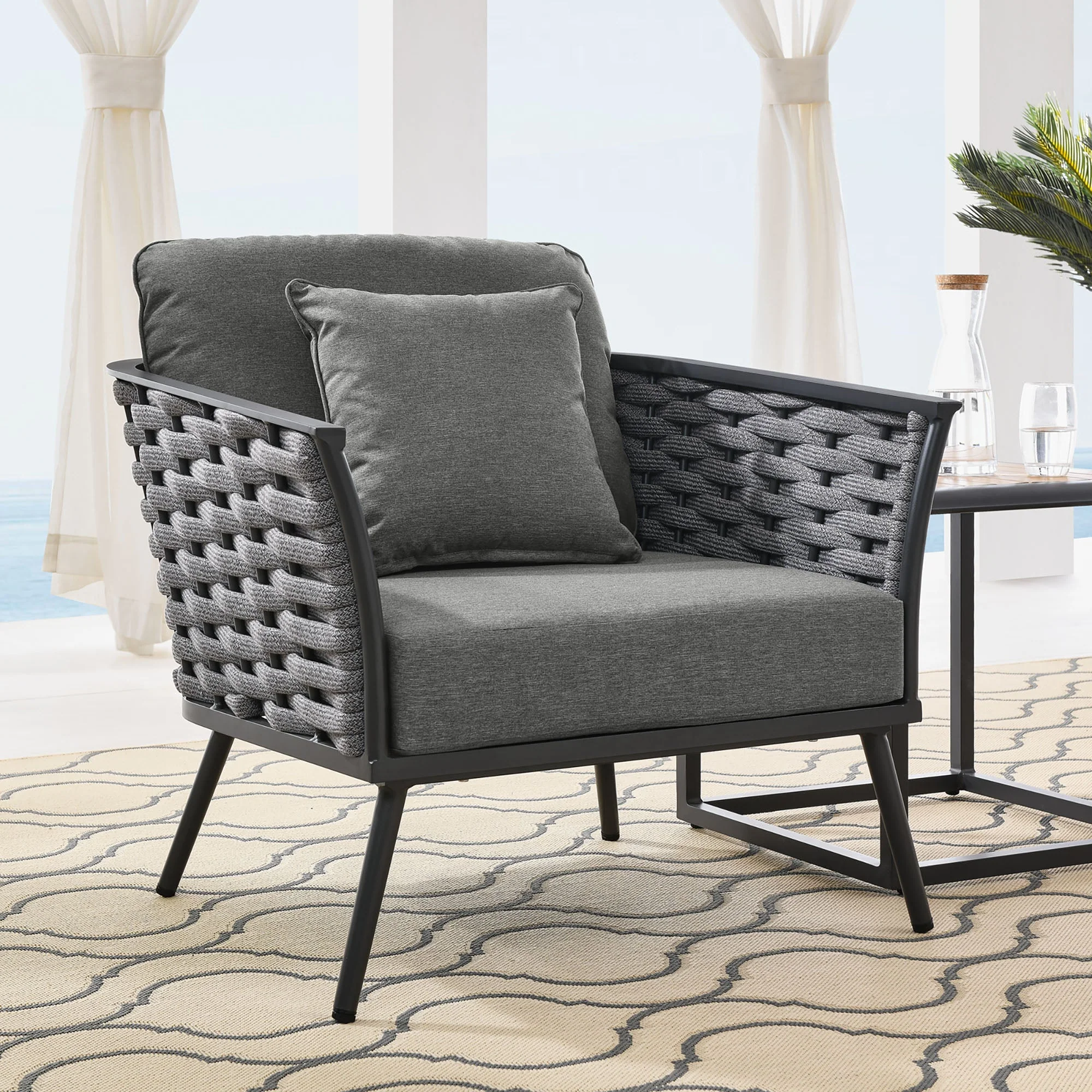 Stance Outdoor Patio Aluminum Armchair - Image 2