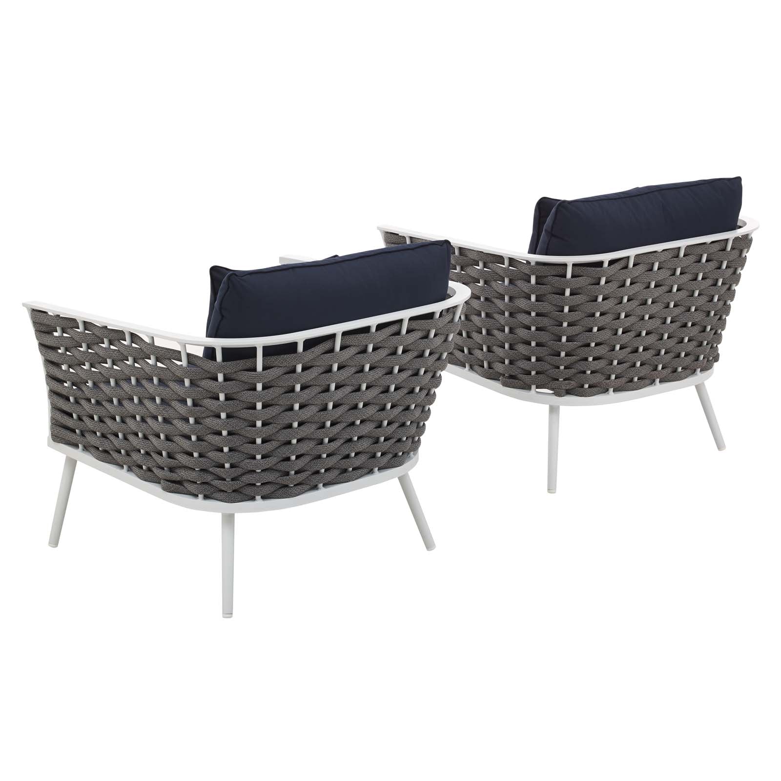 Stance Outdoor Patio Aluminum Armchair Set of 2 - Image 10
