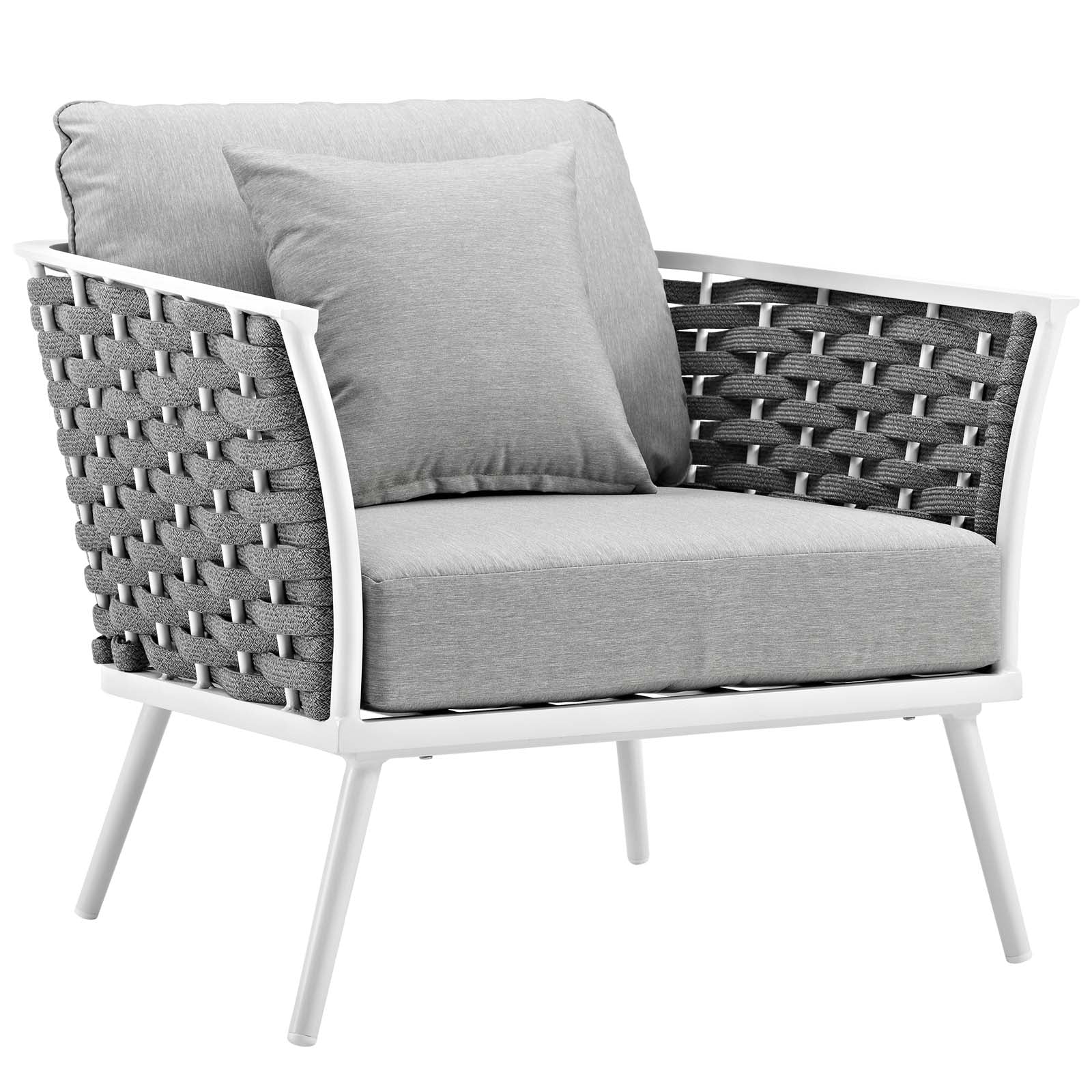 Stance Outdoor Patio Aluminum Armchair Set of 2 - Image 5