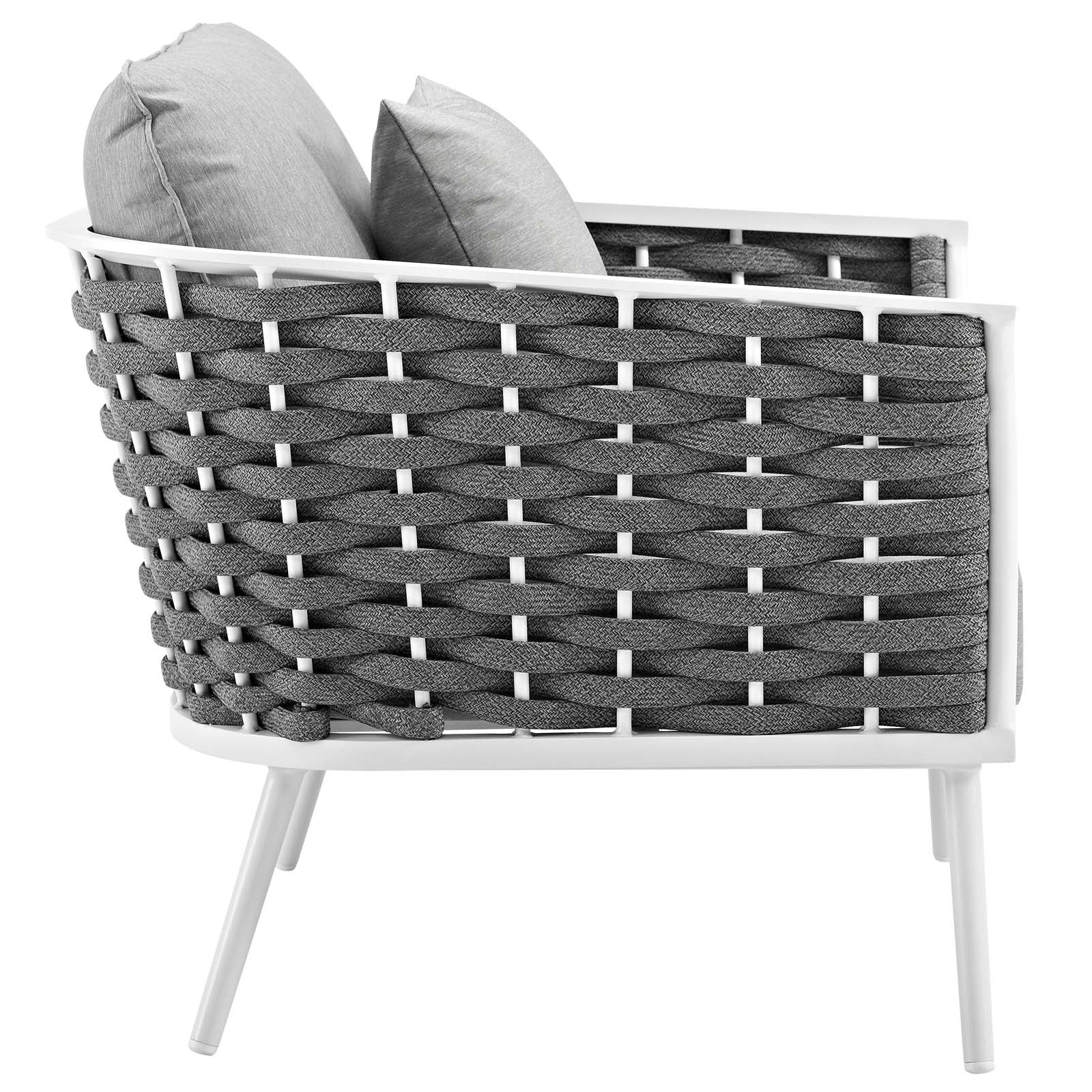 Stance Outdoor Patio Aluminum Armchair Set of 2 - Image 6
