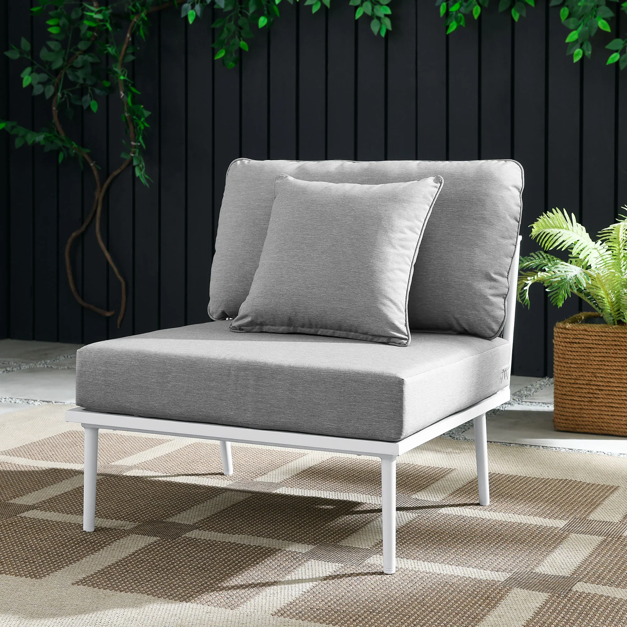Stance Outdoor Patio Aluminum Armless Chair - Image 2