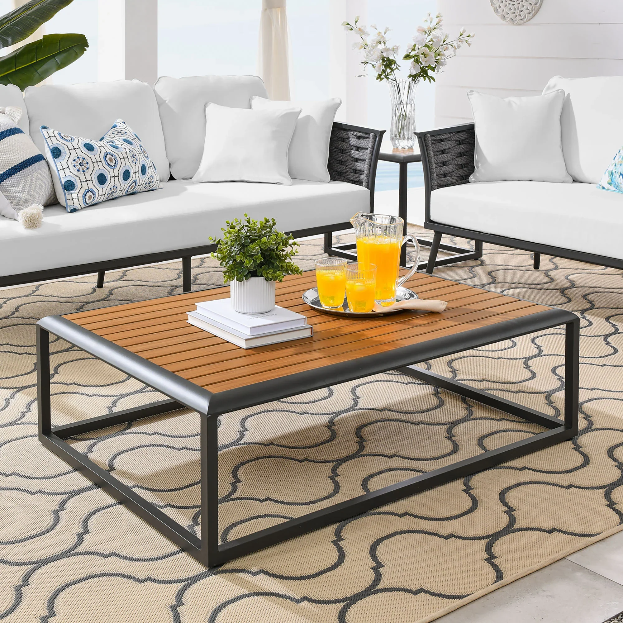 Stance Outdoor Patio Aluminum Coffee Table - Image 3