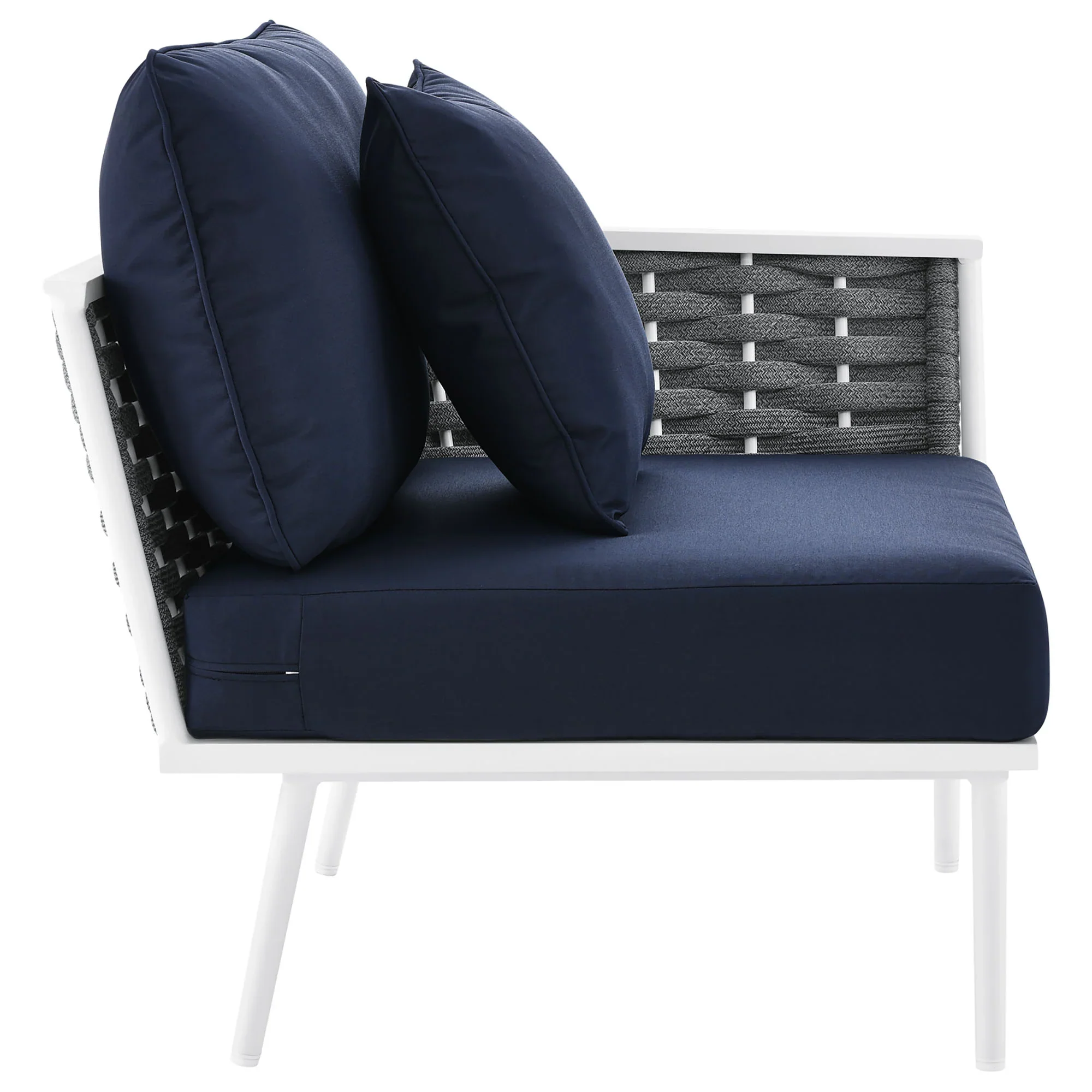 Stance Outdoor Patio Aluminum Right-Facing Armchair - Image 13