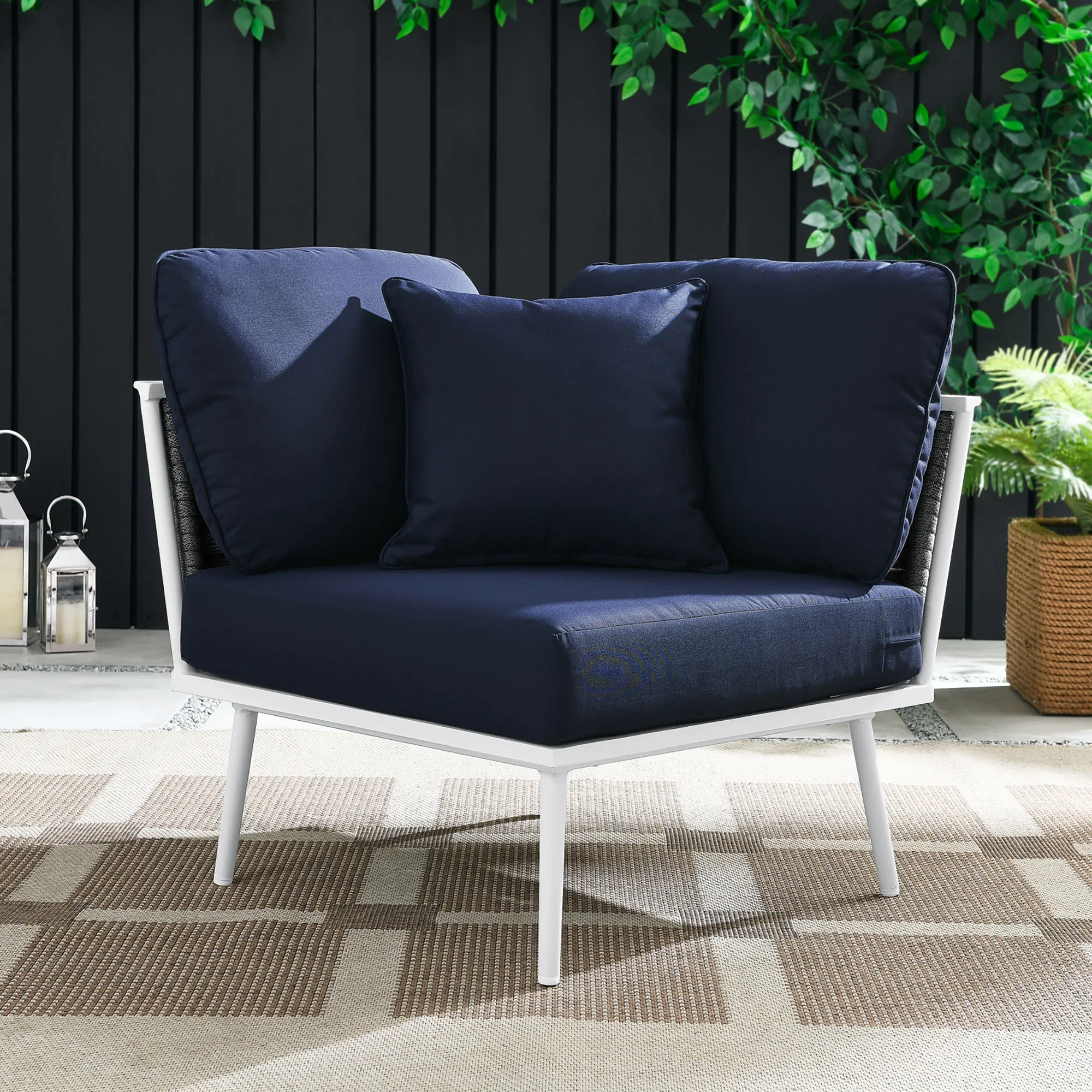 Stance Outdoor Patio Aluminum Corner Chair - Image 9