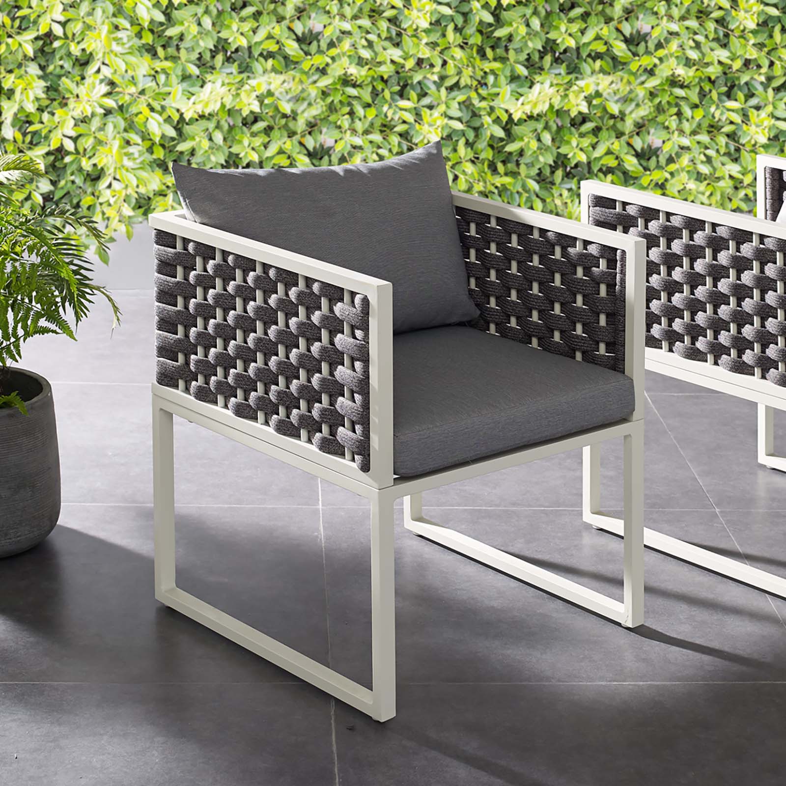 Stance Outdoor Patio Aluminum Dining Armchair - Image 2