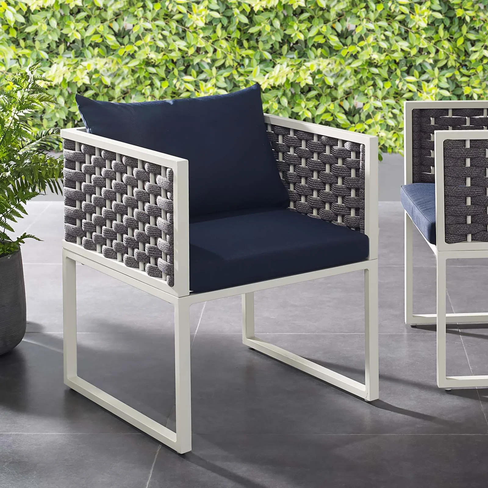 Stance Outdoor Patio Aluminum Dining Armchair - Image 8