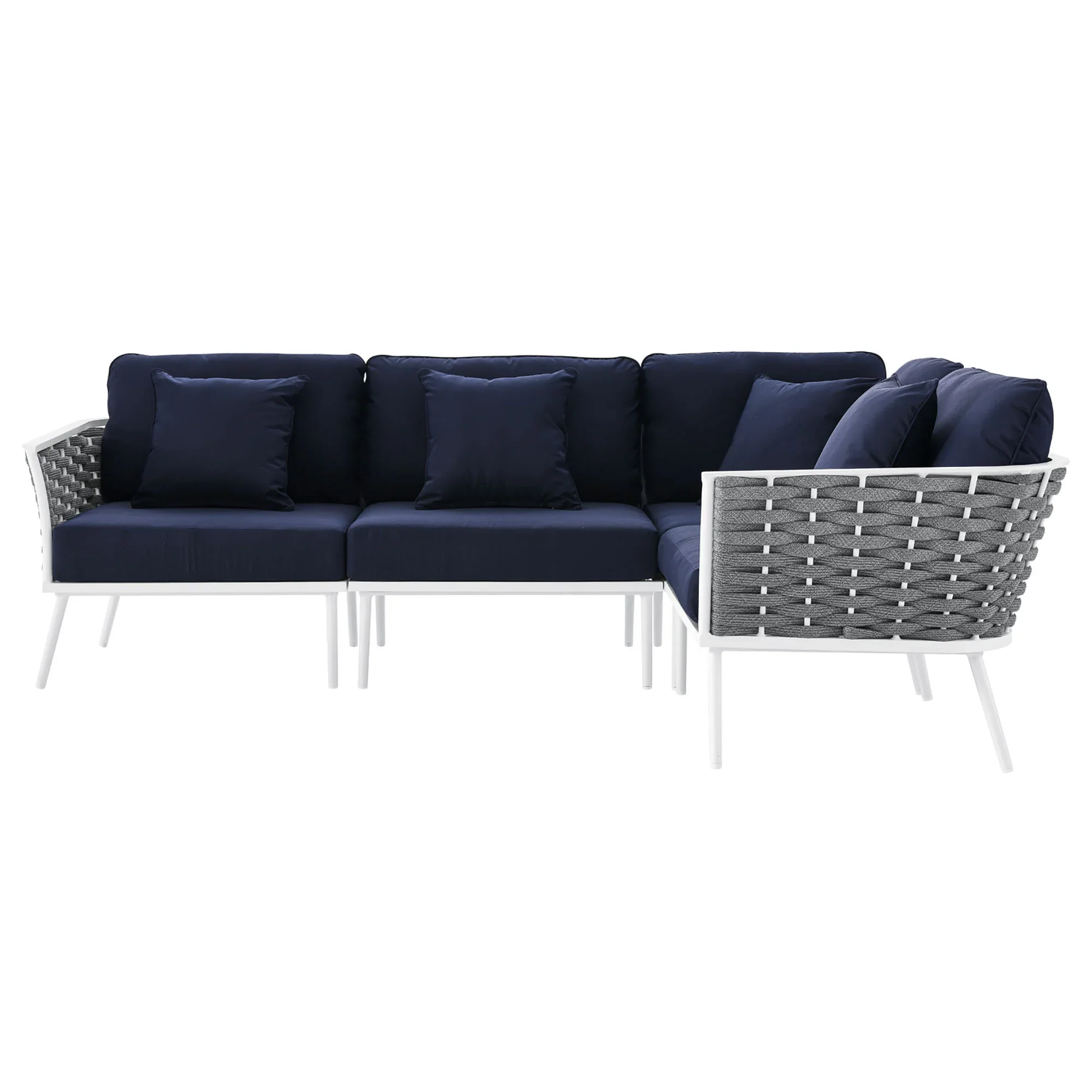 Stance Outdoor Patio Aluminum Large Sectional Sofa - Image 19