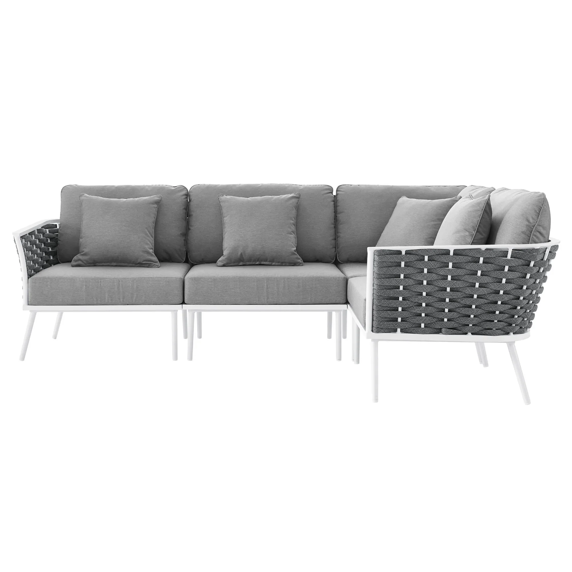 Stance Outdoor Patio Aluminum Large Sectional Sofa - Image 4
