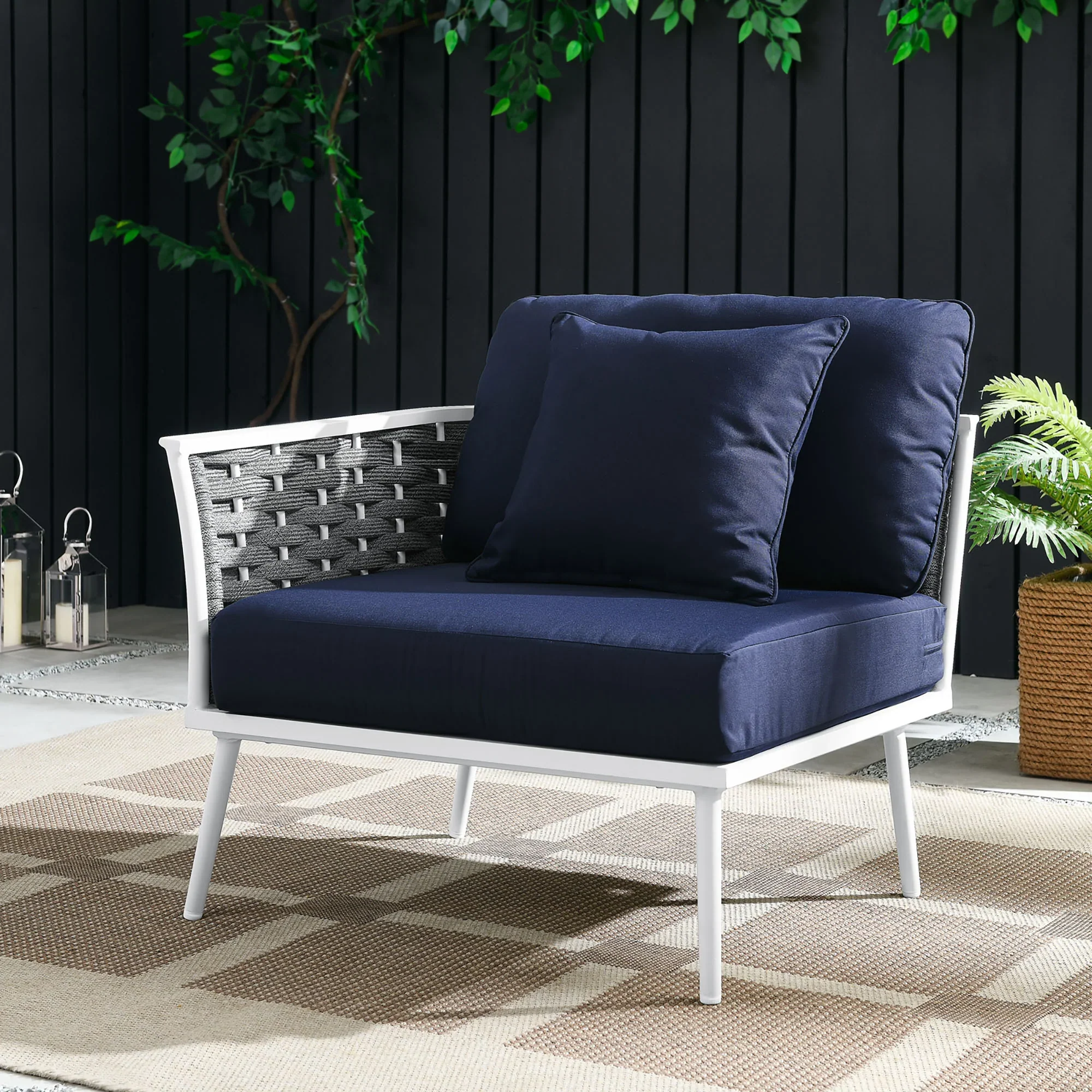 Stance Outdoor Patio Aluminum Left-Facing Armchair - Image 10