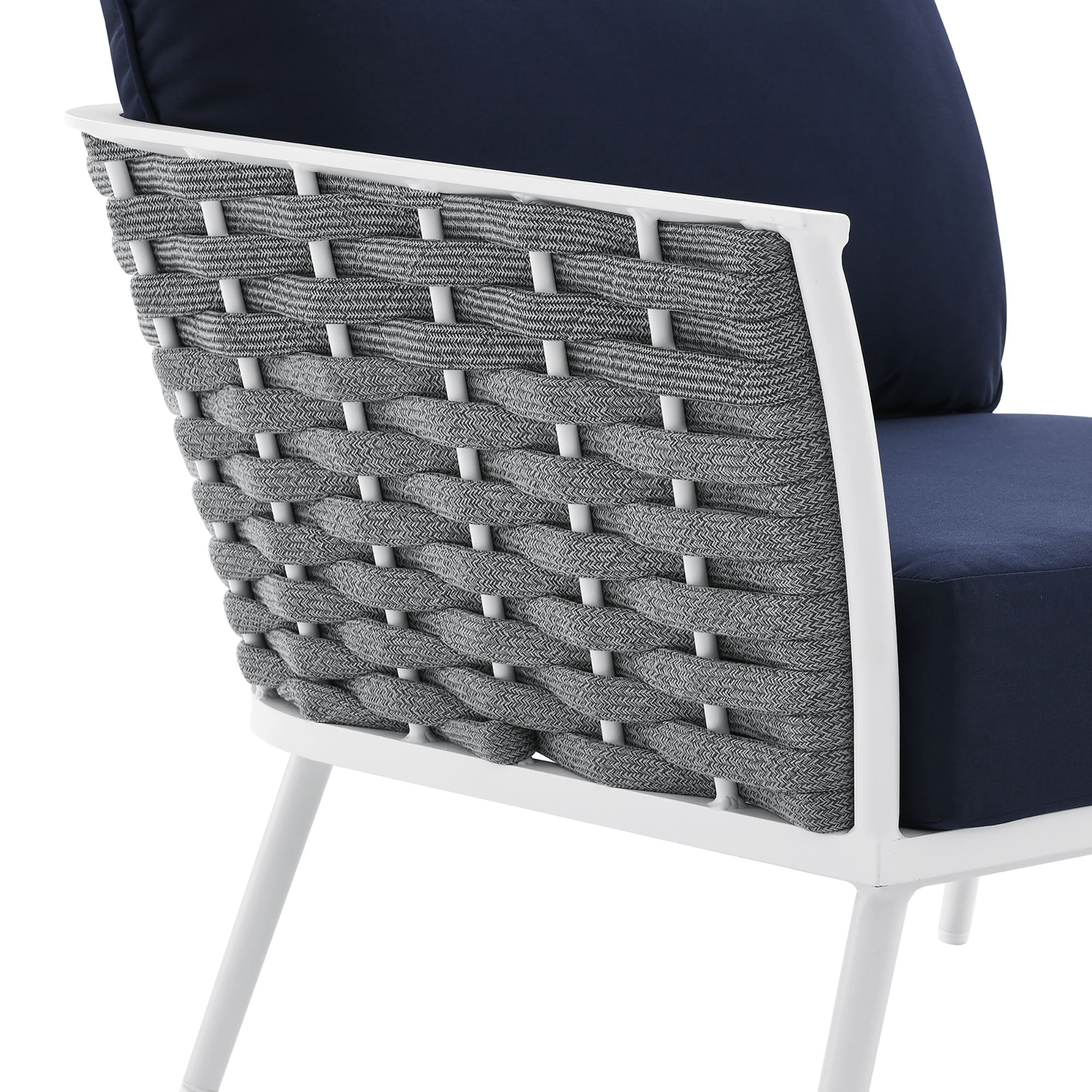 Stance Outdoor Patio Aluminum Left-Facing Armchair - Image 14