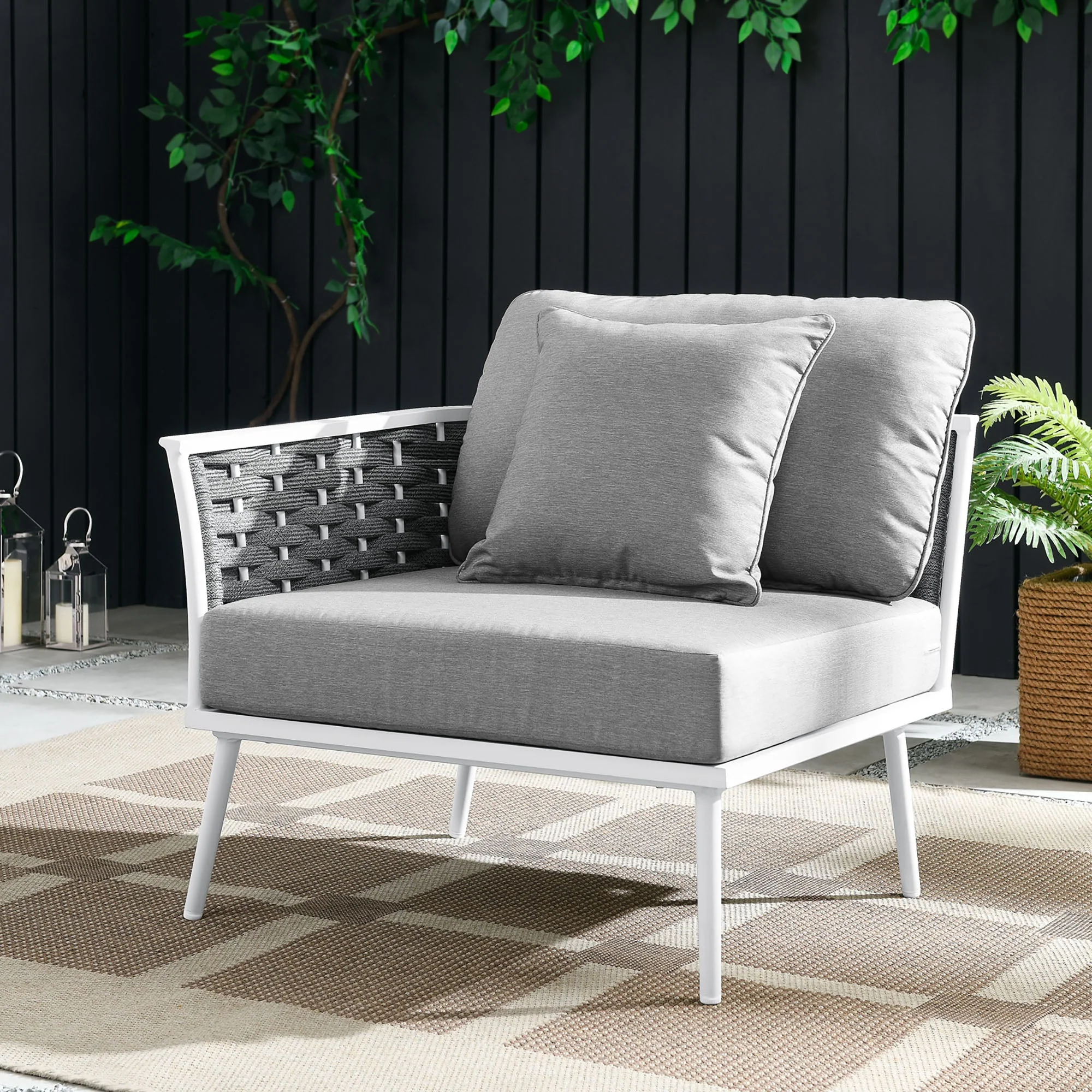 Stance Outdoor Patio Aluminum Left-Facing Armchair - Image 2