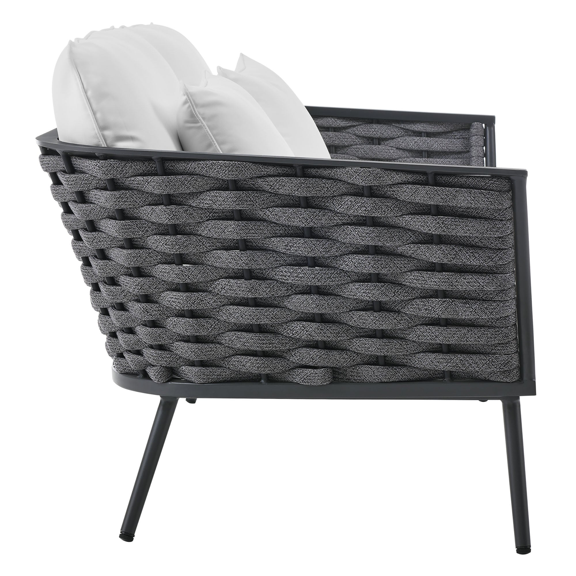 Stance Outdoor Patio Aluminum Loveseat - Image 5