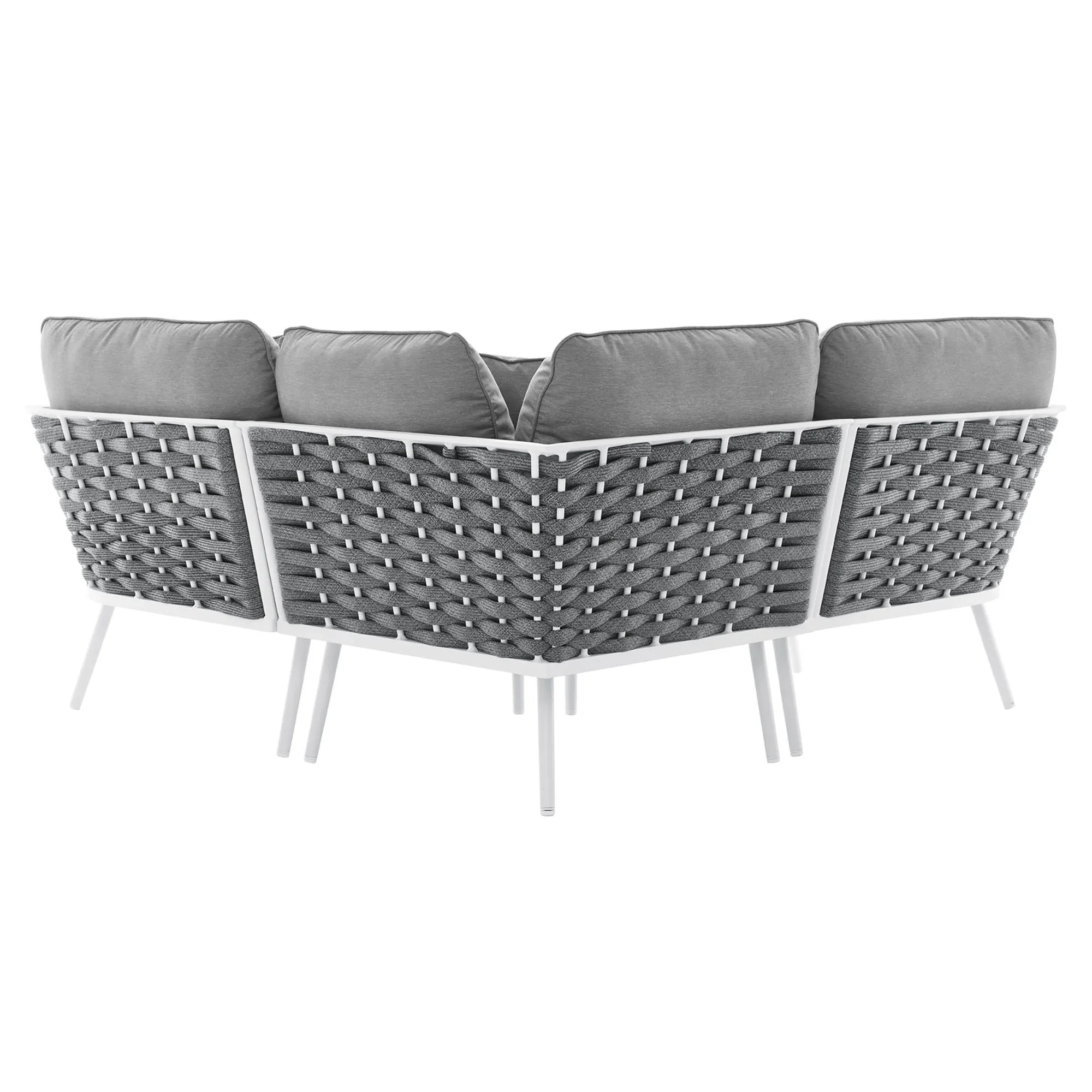 Stance Outdoor Patio Aluminum Small Sectional Sofa - Image 13