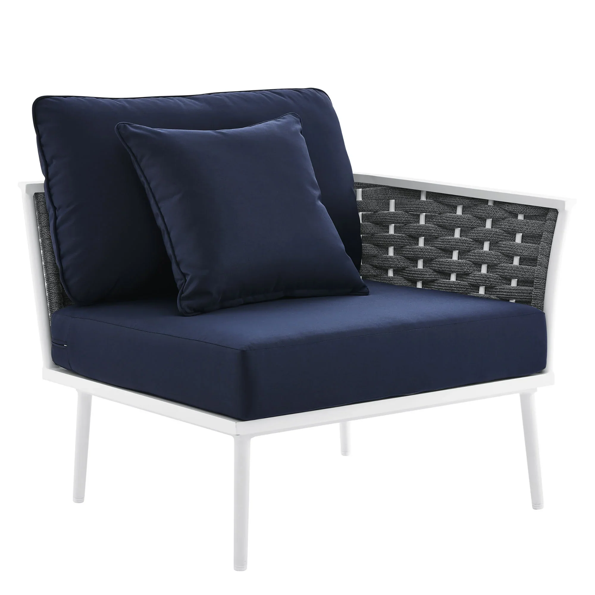 Stance Outdoor Patio Aluminum Small Sectional Sofa - Image 19
