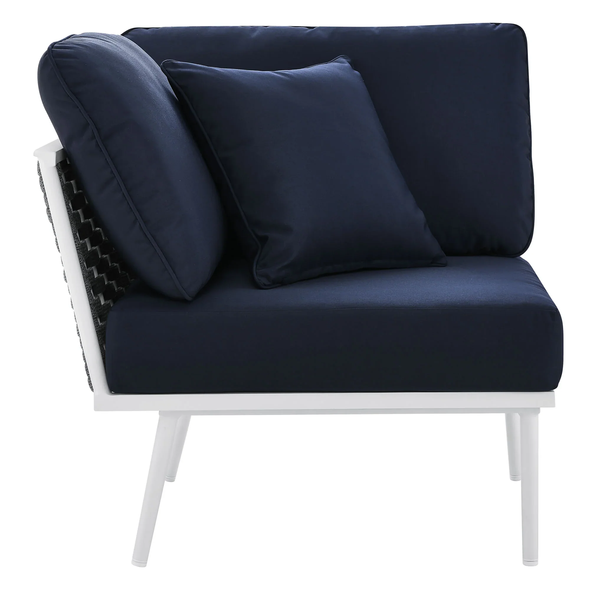 Stance Outdoor Patio Aluminum Small Sectional Sofa - Image 21