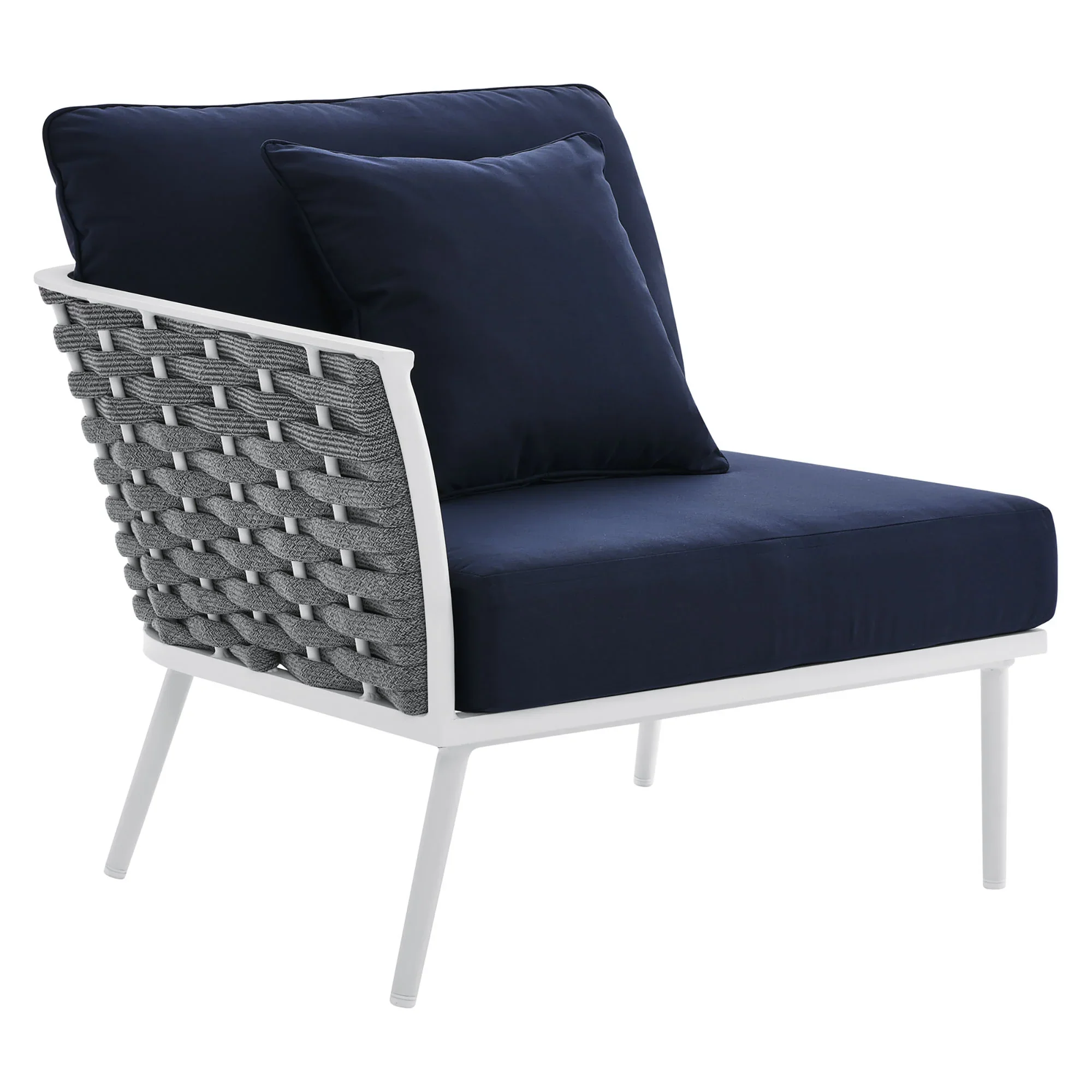 Stance Outdoor Patio Aluminum Small Sectional Sofa - Image 22