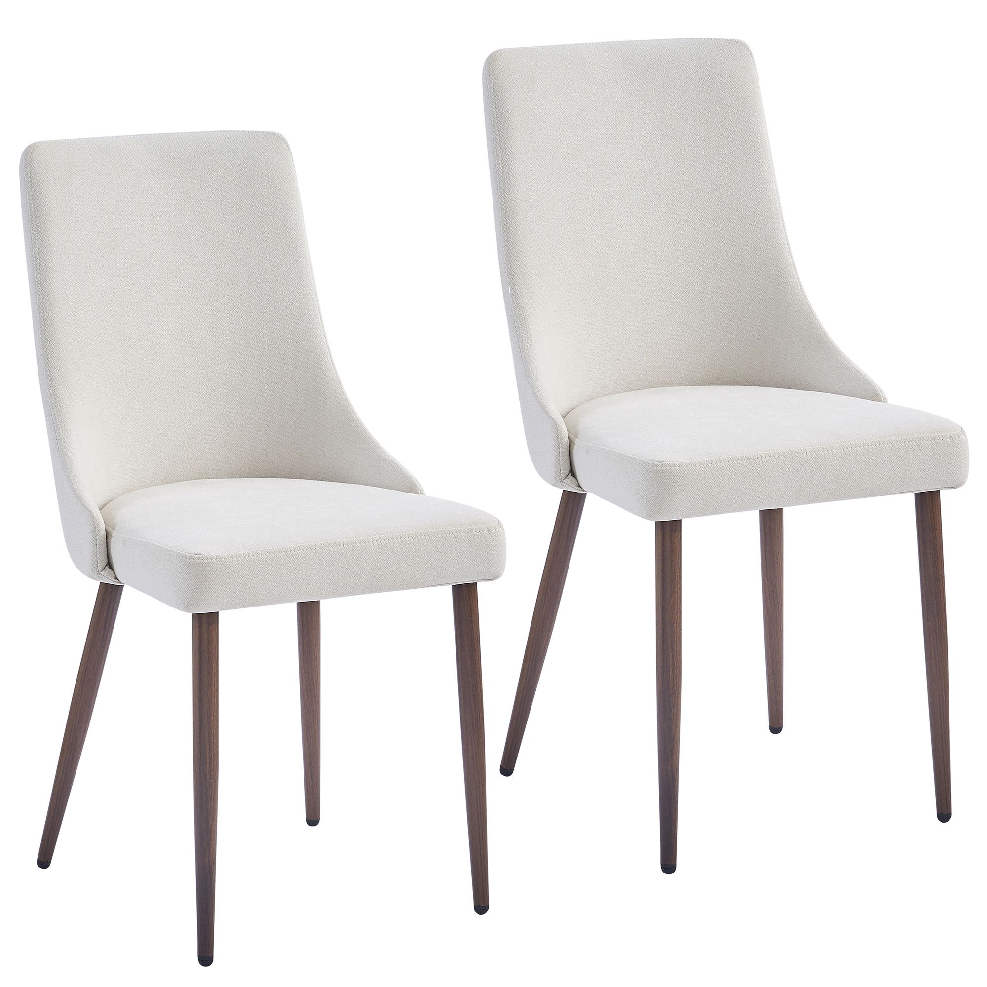 Stark/Cora 7pc Dining Set in Walnut with Beige Chair - Image 9