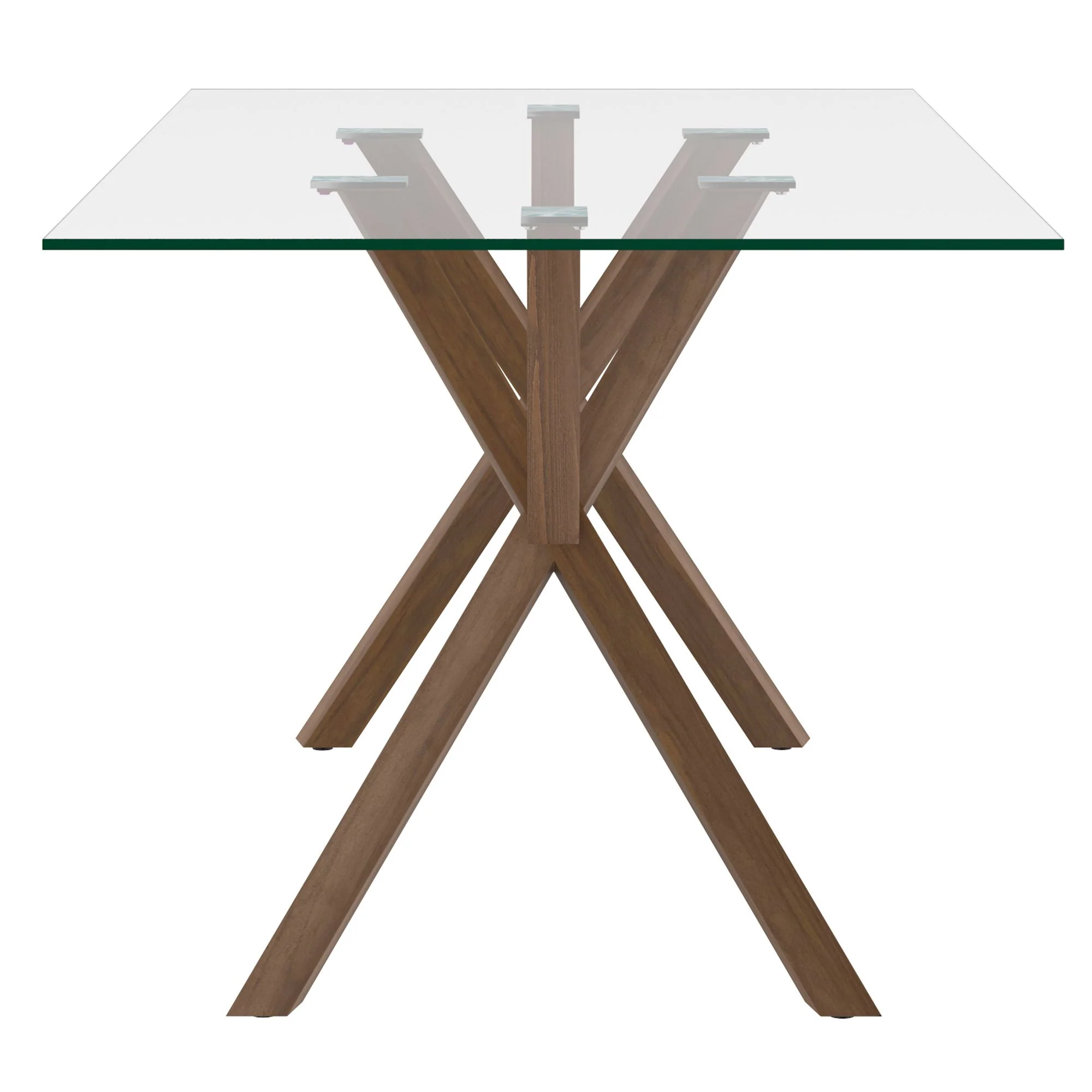 Stark/Maxim 7pc Dining Set in Walnut with White Chair - Image 3