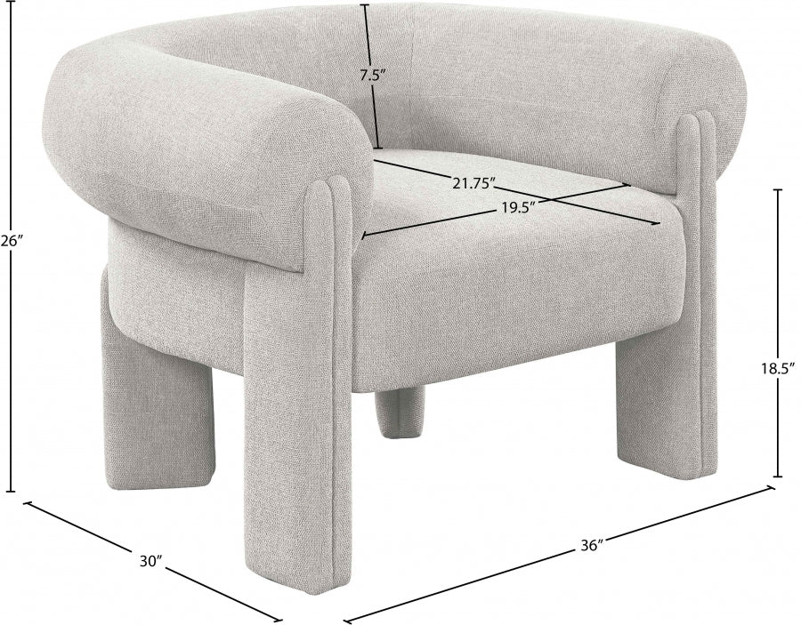 Stefano Fabric Upholstered Accent Chair - Image 59