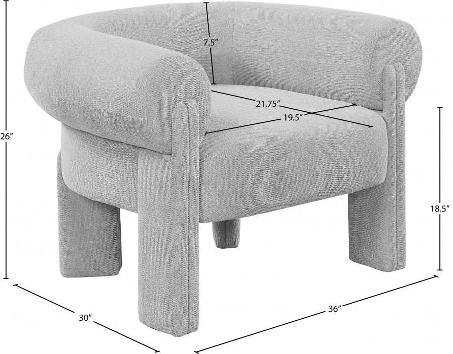 Stefano Fabric Upholstered Accent Chair - Image 9