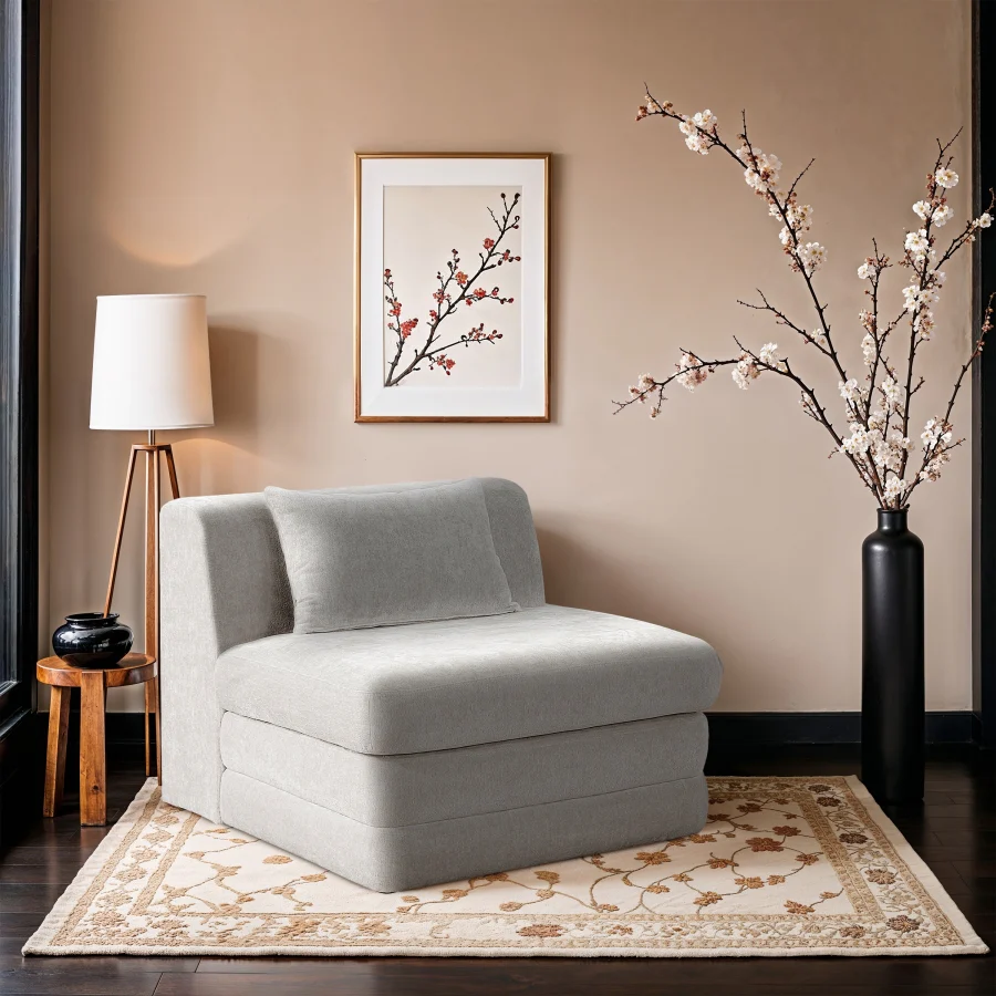 Stellar Chenille Fabric Upholstered Modular Accent Chair - Image 2