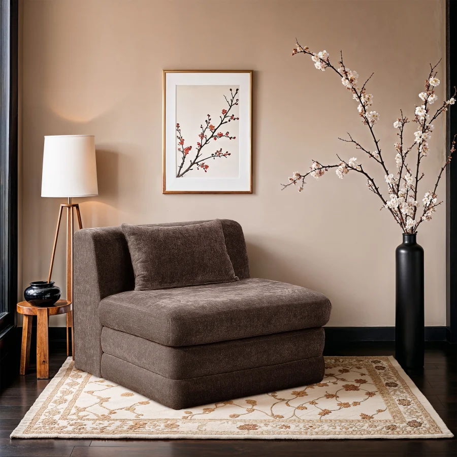 Stellar Chenille Fabric Upholstered Modular Accent Chair - Image 20