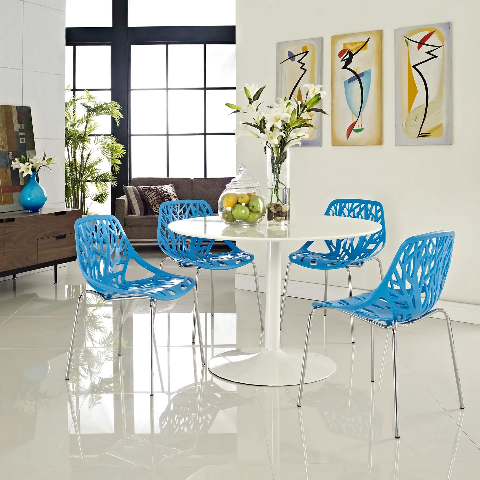 Stencil Dining Side Chair Set of 4 - Image 5
