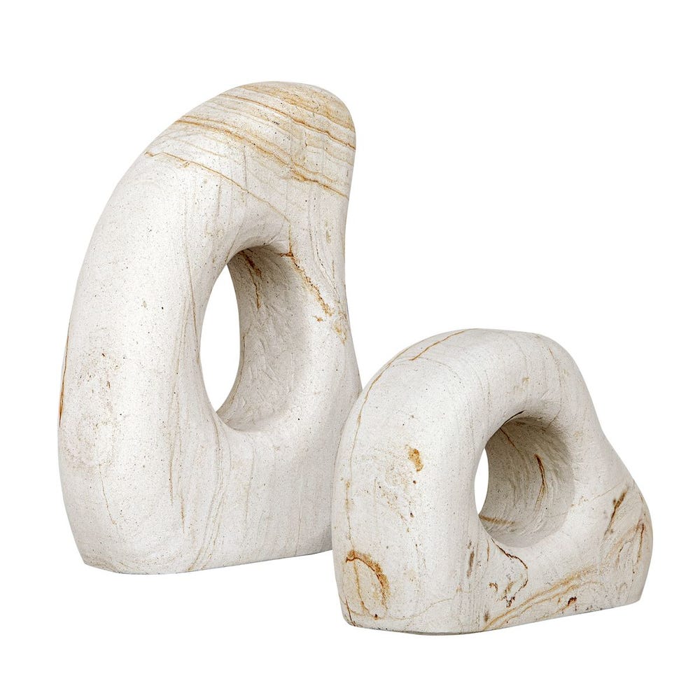 Stone Flow Outdoor Sculptures, S/2 - Image 4