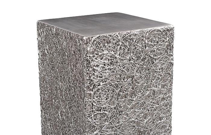 String Theory Pedestal, Silver Leaf, LG - Image 3