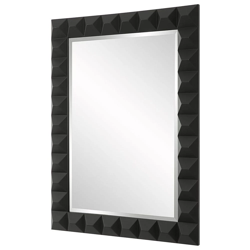 Studded Mirror, Black - Image 4