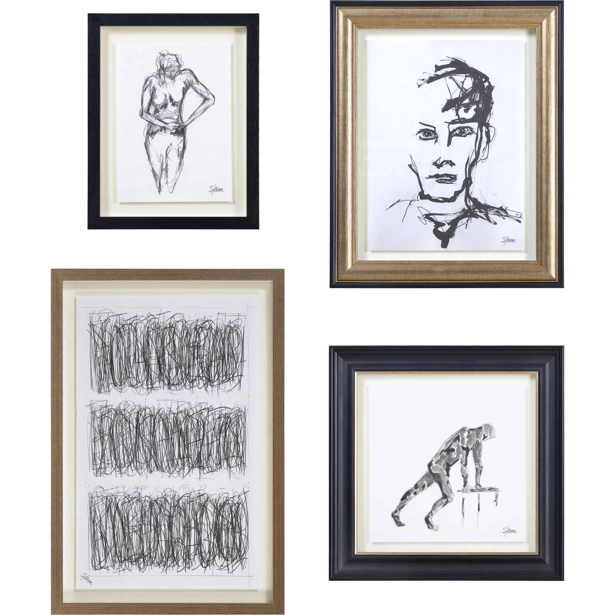 Studio Line - Sketch Hand Painted Set Of 4