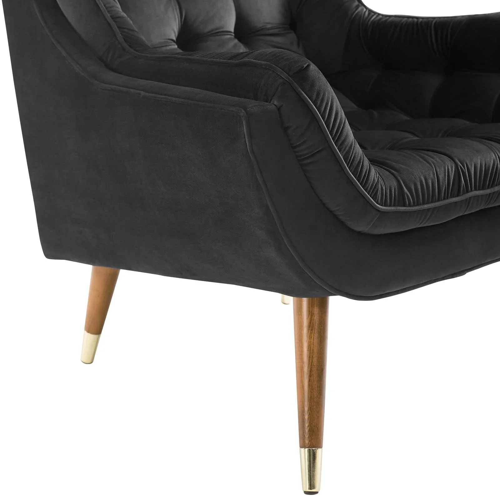 Suggest Button Tufted Performance Velvet Lounge Chair - Image 5