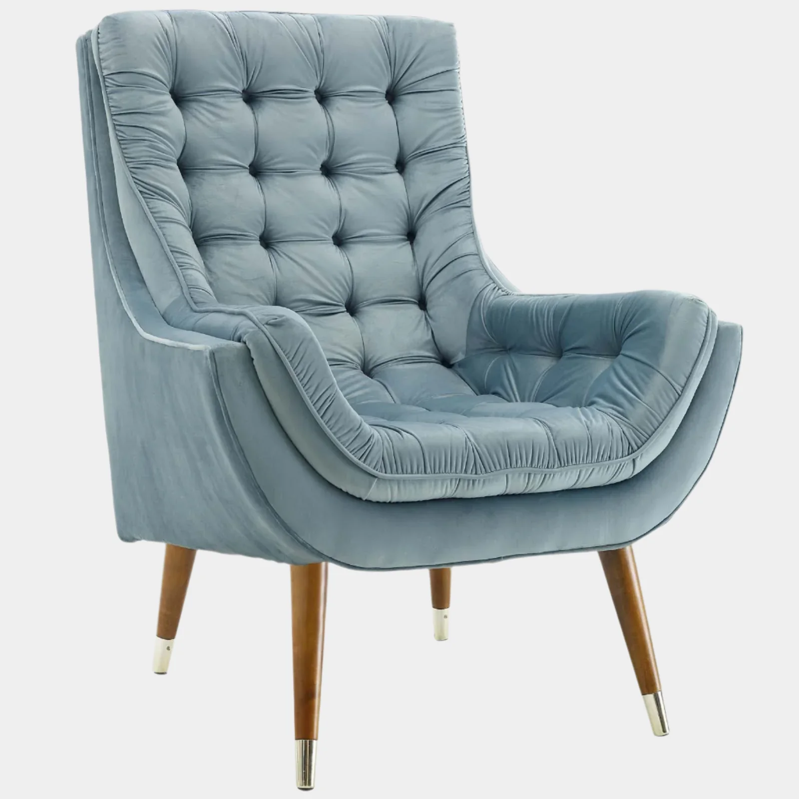 Suggest Button Tufted Performance Velvet Lounge Chair - Image 7