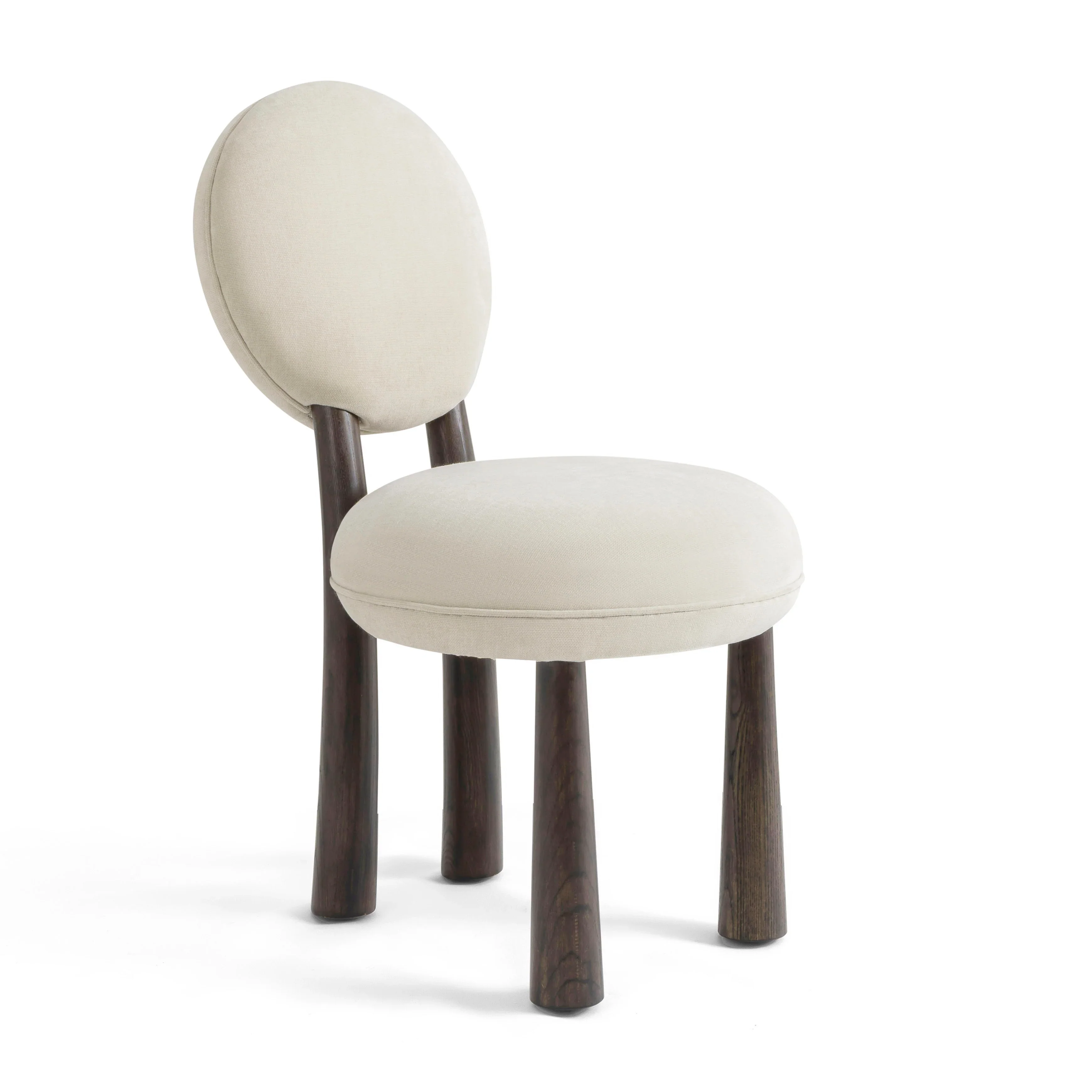 Sulley Cream Performance Chenille Dining Chair - Image 3