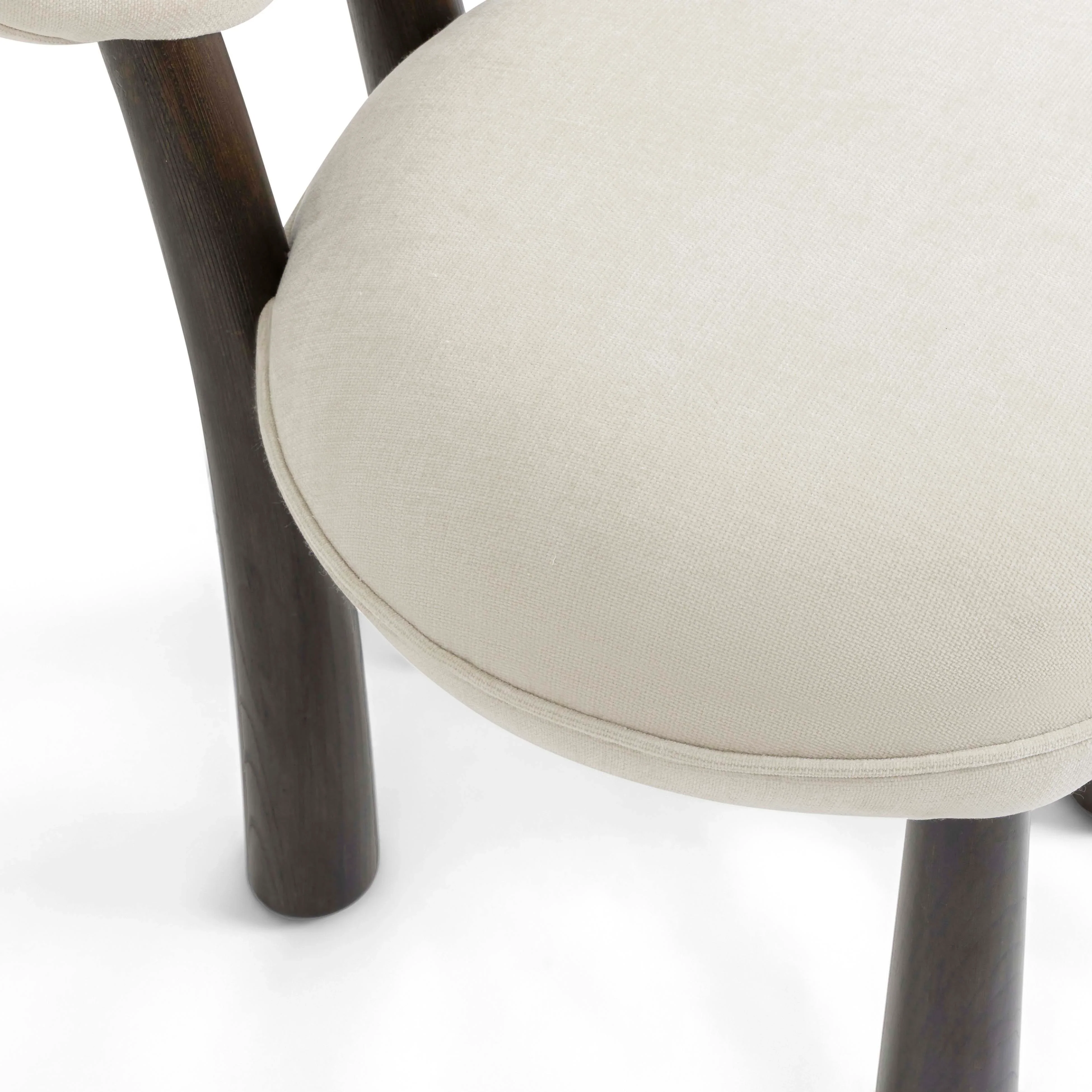 Sulley Cream Performance Chenille Dining Chair - Image 7