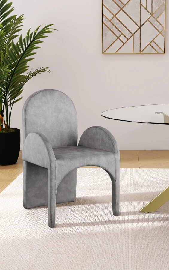 Summer Velvet Upholstered Dining Arm Chair - Image 11