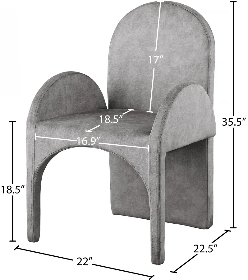 Summer Velvet Upholstered Dining Arm Chair - Image 15