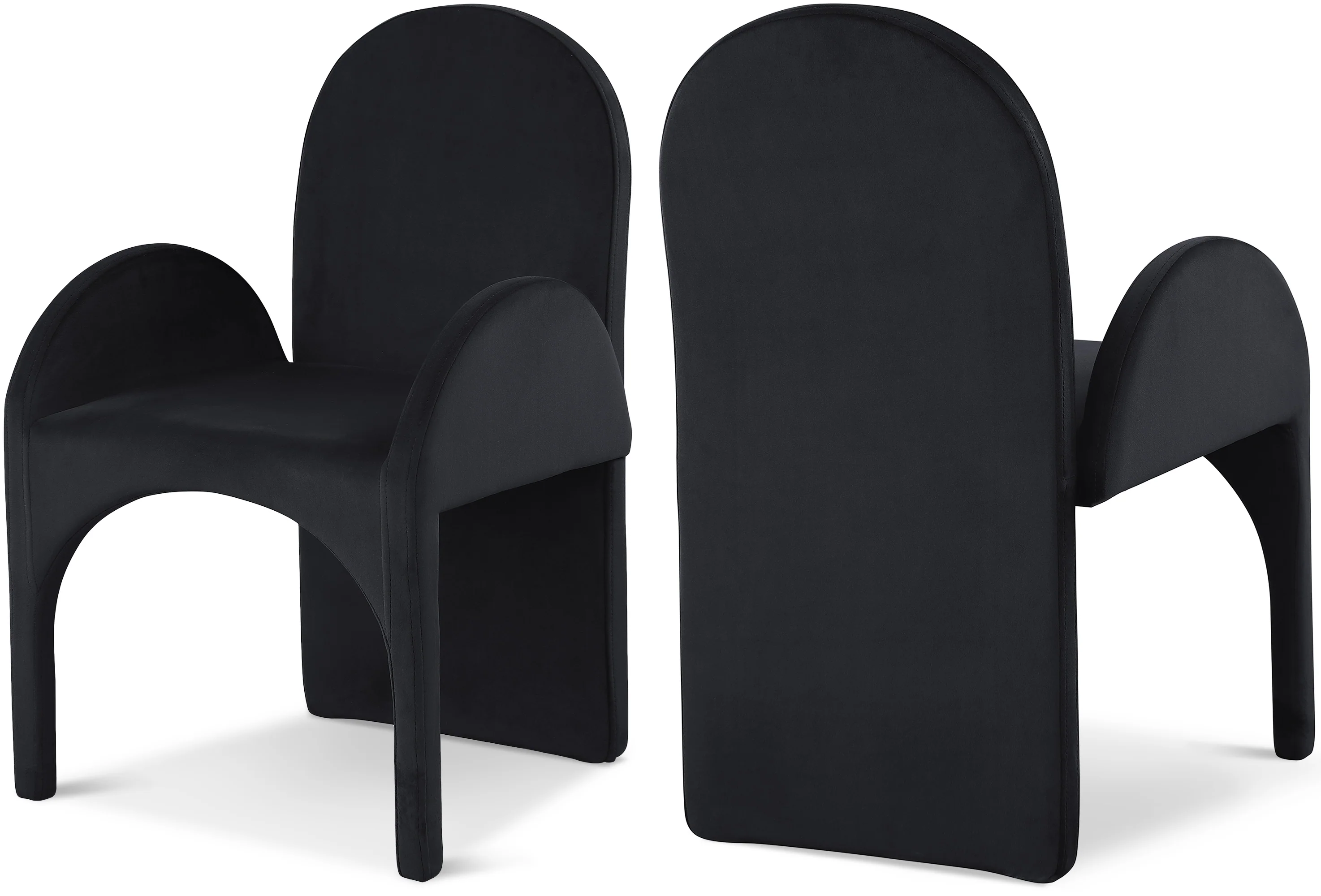 Summer Velvet Upholstered Dining Arm Chair - Image 2