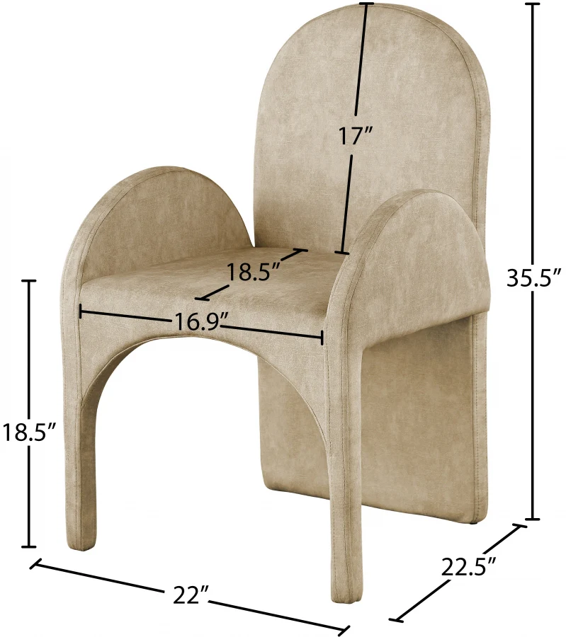 Summer Velvet Upholstered Dining Arm Chair - Image 56