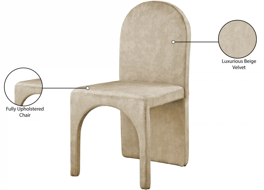 Summer Velvet Upholstered Dining Side Chair - Image 56