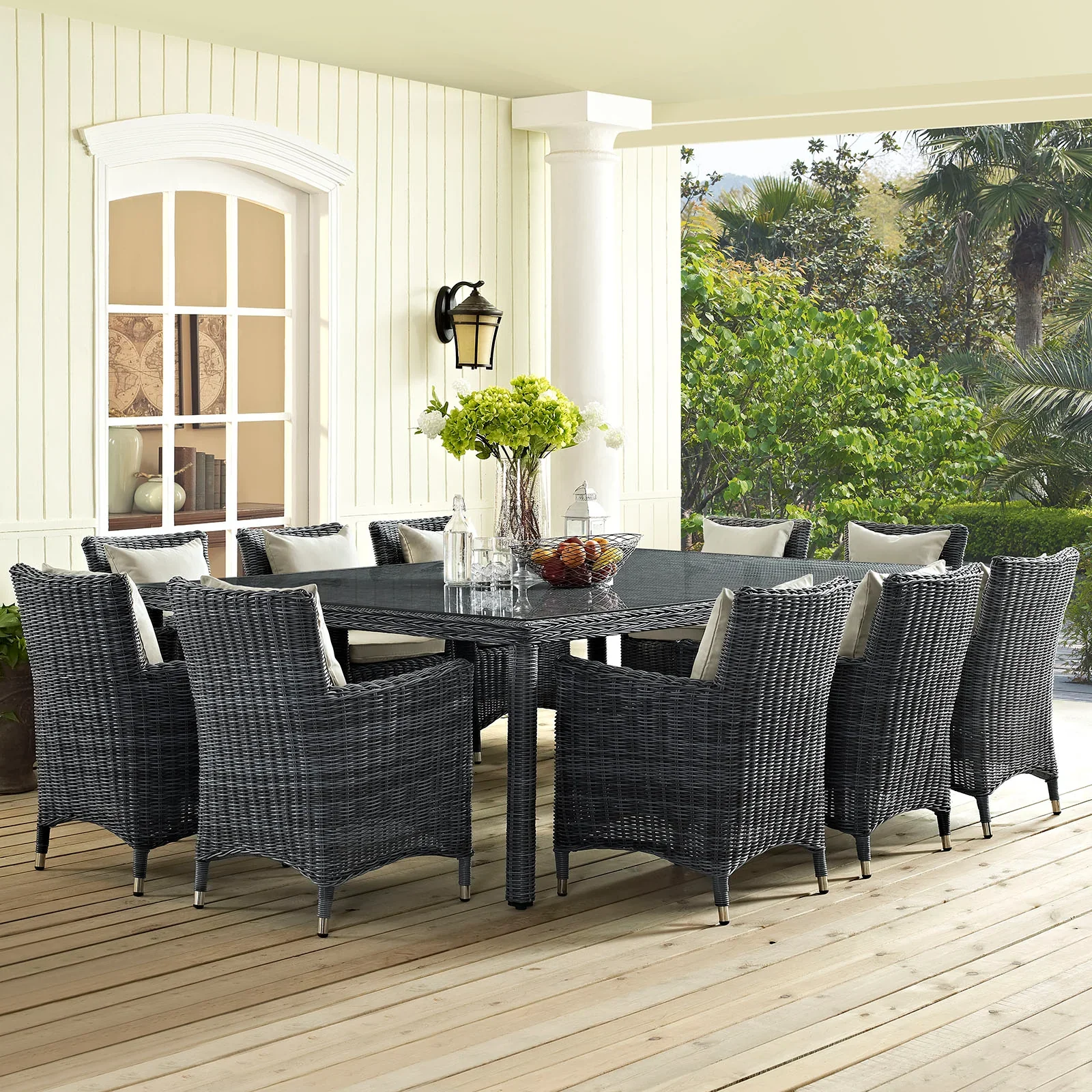 Summon 11 Piece Outdoor Patio Sunbrella® Dining Set - Image 2