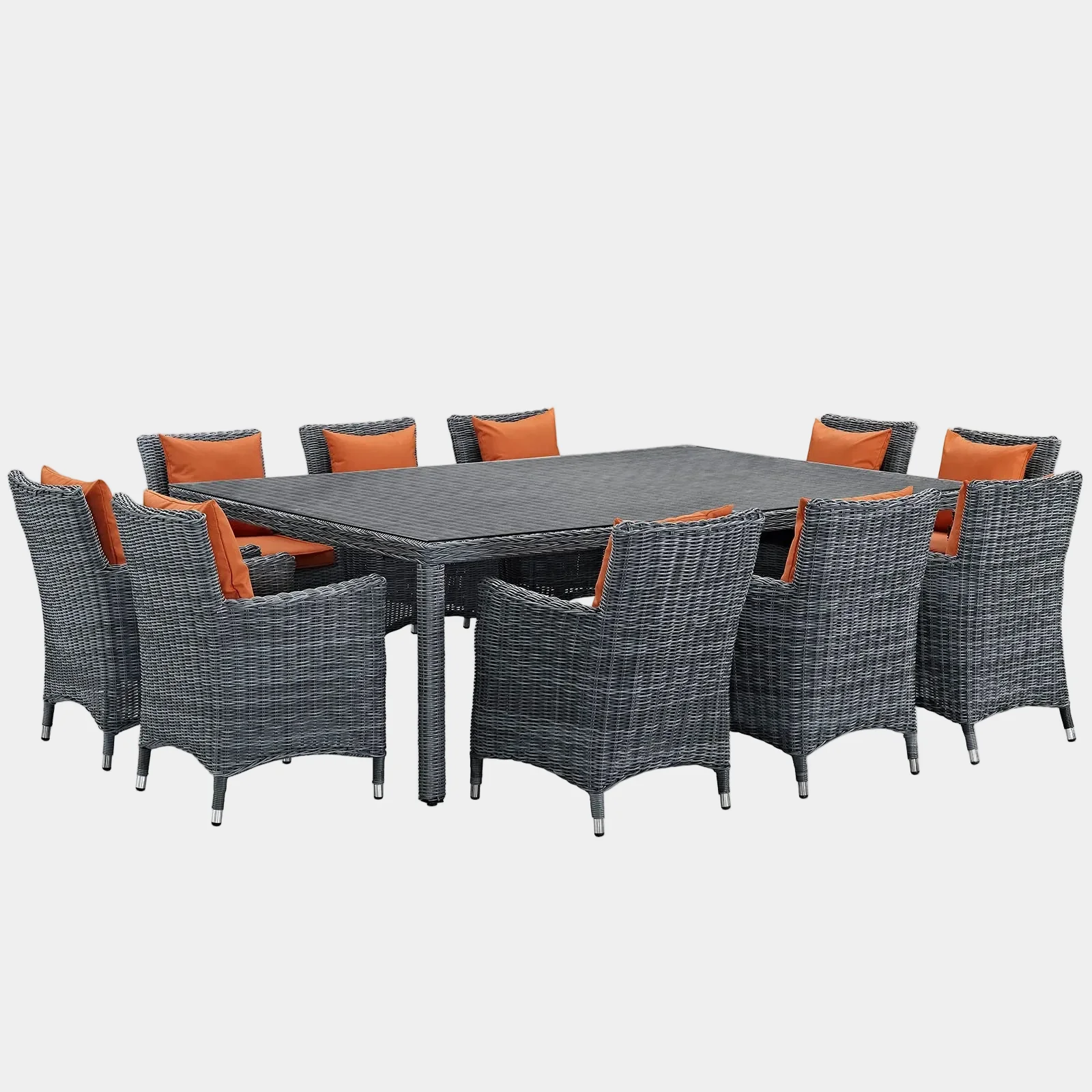 Summon 11 Piece Outdoor Patio Sunbrella® Dining Set - Image 30