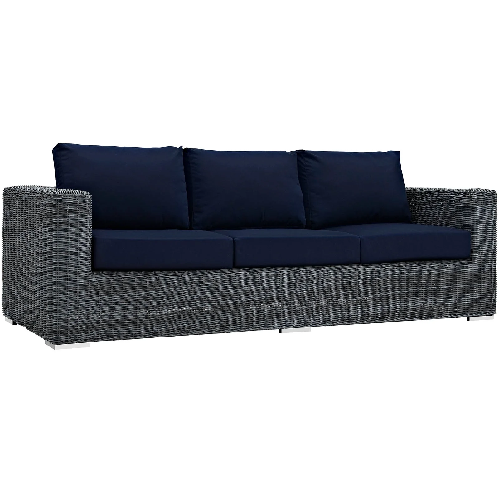 Summon 3 Piece Outdoor Patio Sunbrella® Sectional Set - Image 8