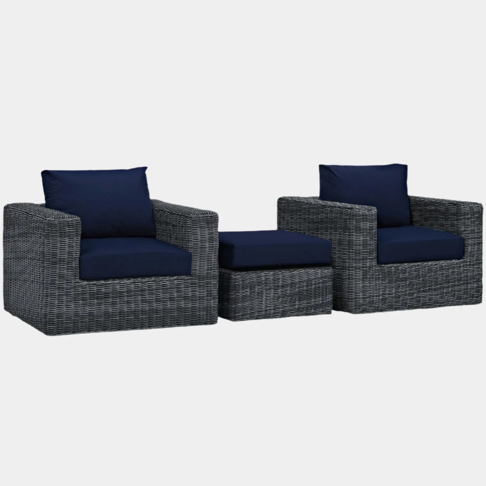 Summon 3 Piece Outdoor Patio Sunbrella® Sectional Set